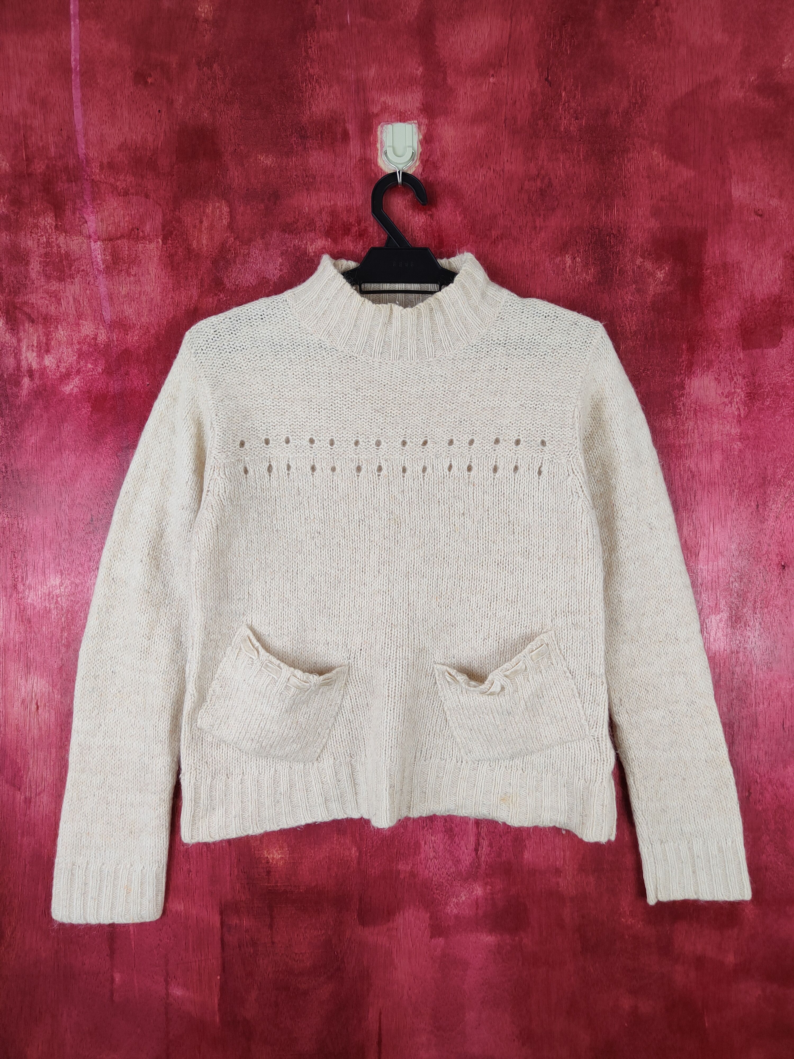 Homespun Knitwear × Japanese Brand Riche Beau Cream Shag Shaggy Fur Mohair Knitwear #5330 Size S / US 4 / IT 40 - 1 Thumbnail