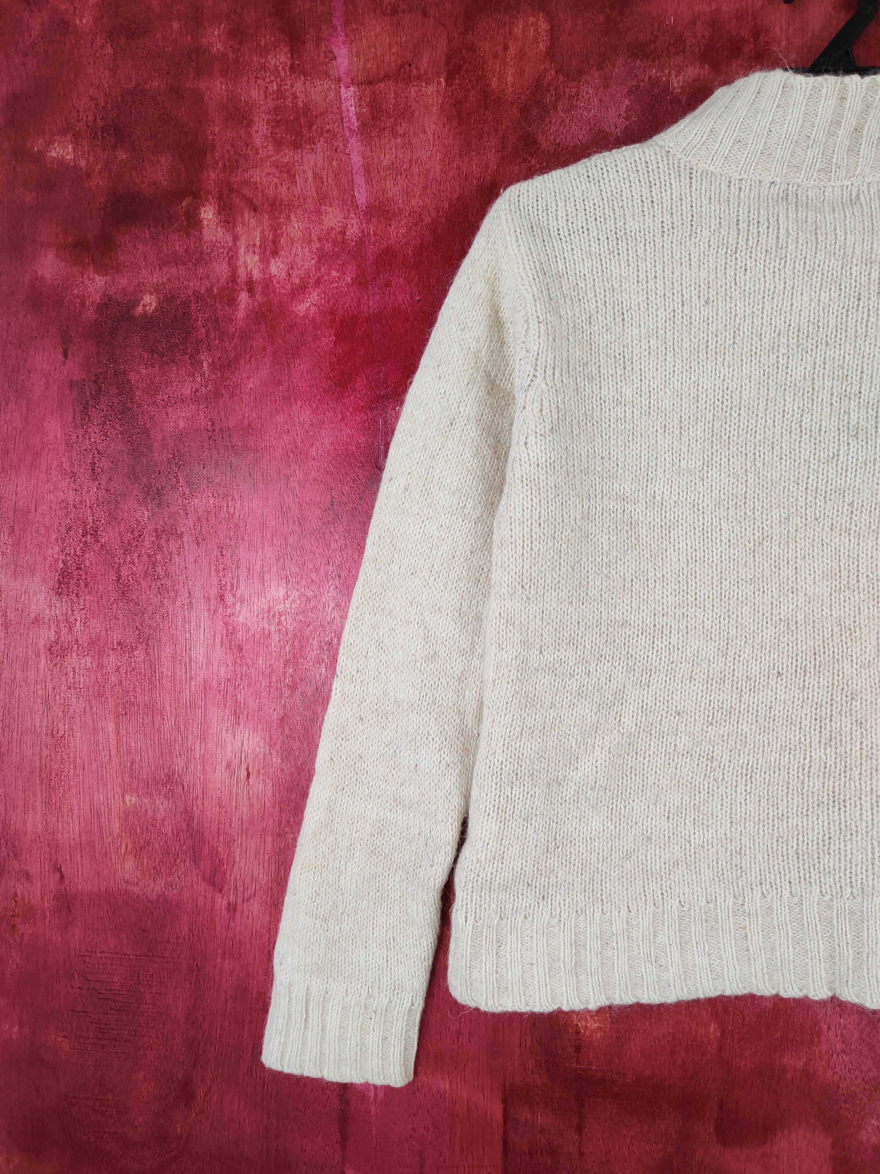 Homespun Knitwear × Japanese Brand Riche Beau Cream Shag Shaggy Fur Mohair Knitwear #5330 Size S / US 4 / IT 40 - 8 Thumbnail