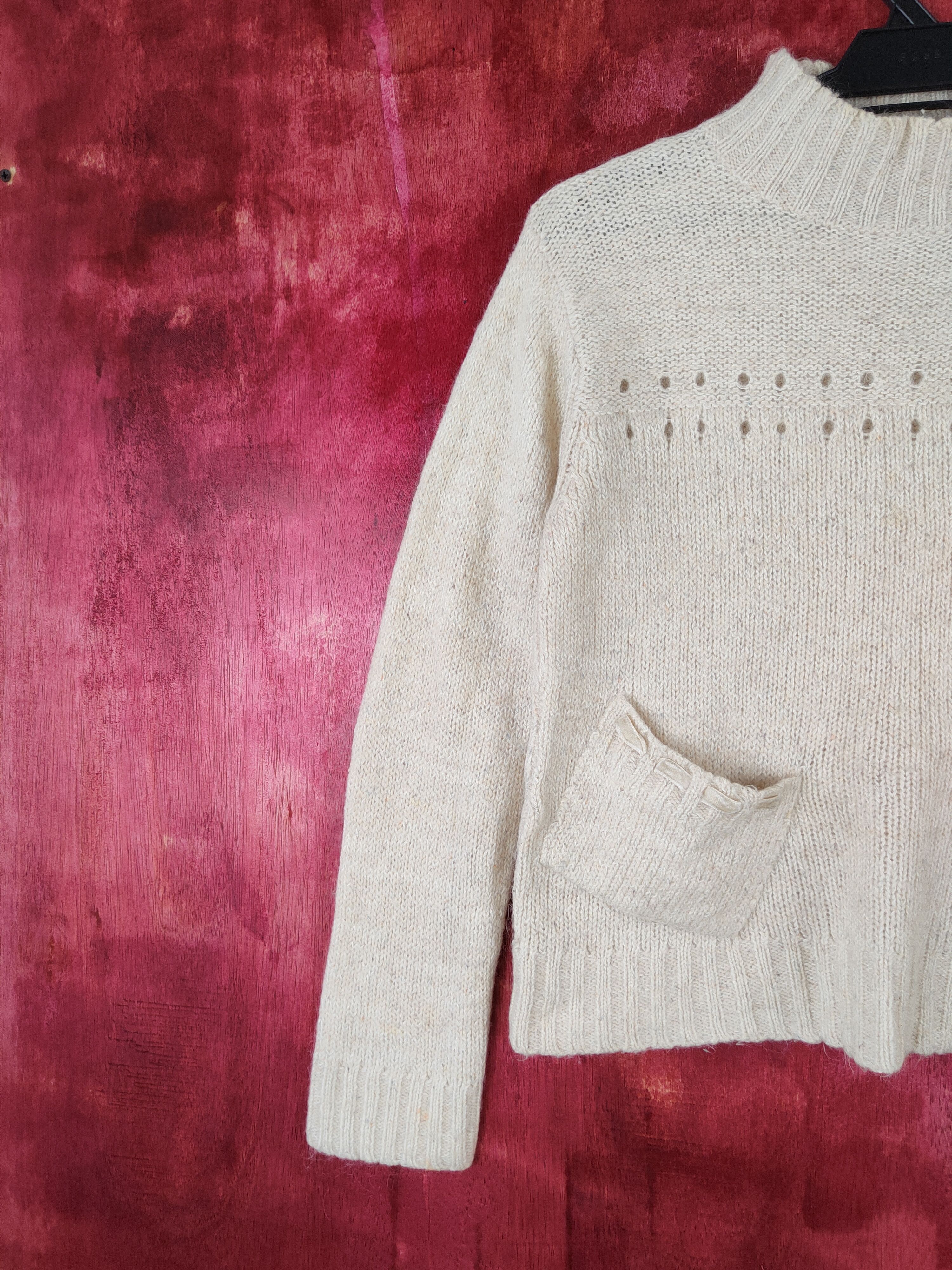 Homespun Knitwear × Japanese Brand Riche Beau Cream Shag Shaggy Fur Mohair Knitwear #5330 Size S / US 4 / IT 40 - 5 Thumbnail