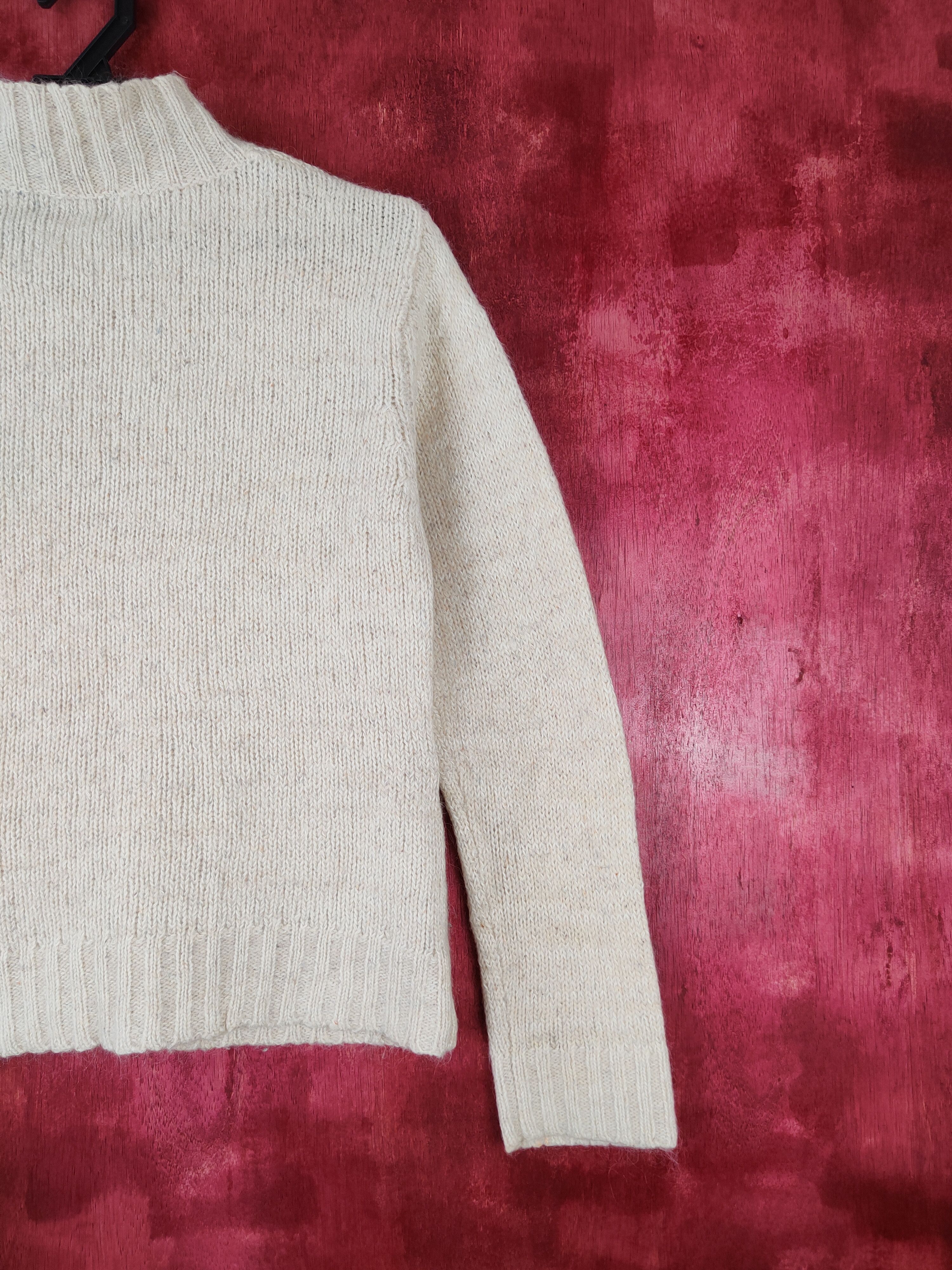 Homespun Knitwear × Japanese Brand Riche Beau Cream Shag Shaggy Fur Mohair Knitwear #5330 Size S / US 4 / IT 40 - 9 Thumbnail