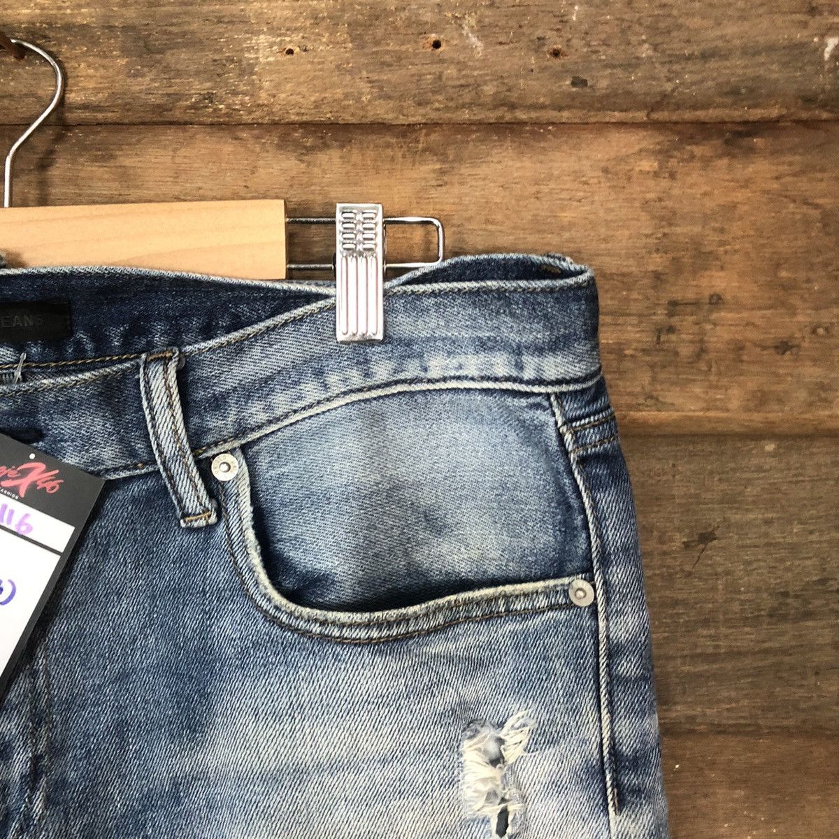 Japanese Brand Uniqlo Jeans distressed vintage Blue Denim Pants #5116 Size US 34 / EU 50 - 5 Thumbnail