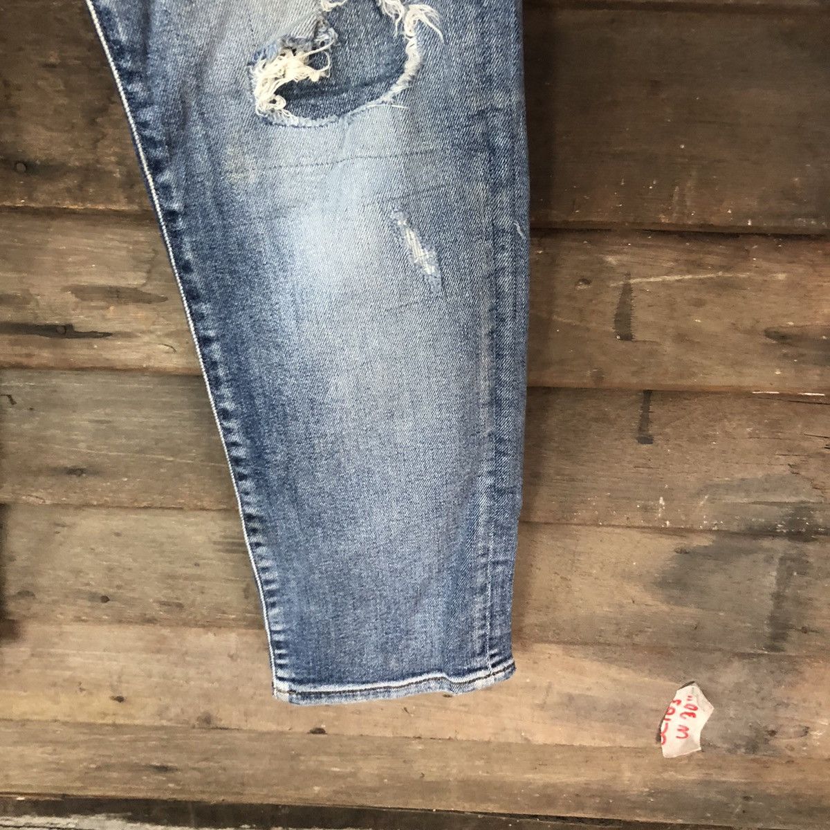 Japanese Brand Uniqlo Jeans distressed vintage Blue Denim Pants #5116 Size US 34 / EU 50 - 7 Thumbnail