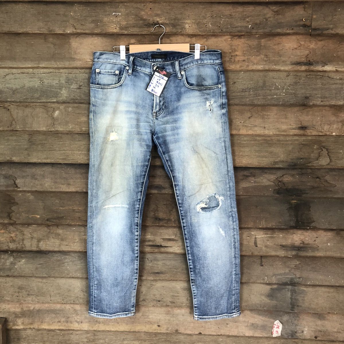 Japanese Brand Uniqlo Jeans distressed vintage Blue Denim Pants #5116 Size US 34 / EU 50 - 1 Thumbnail