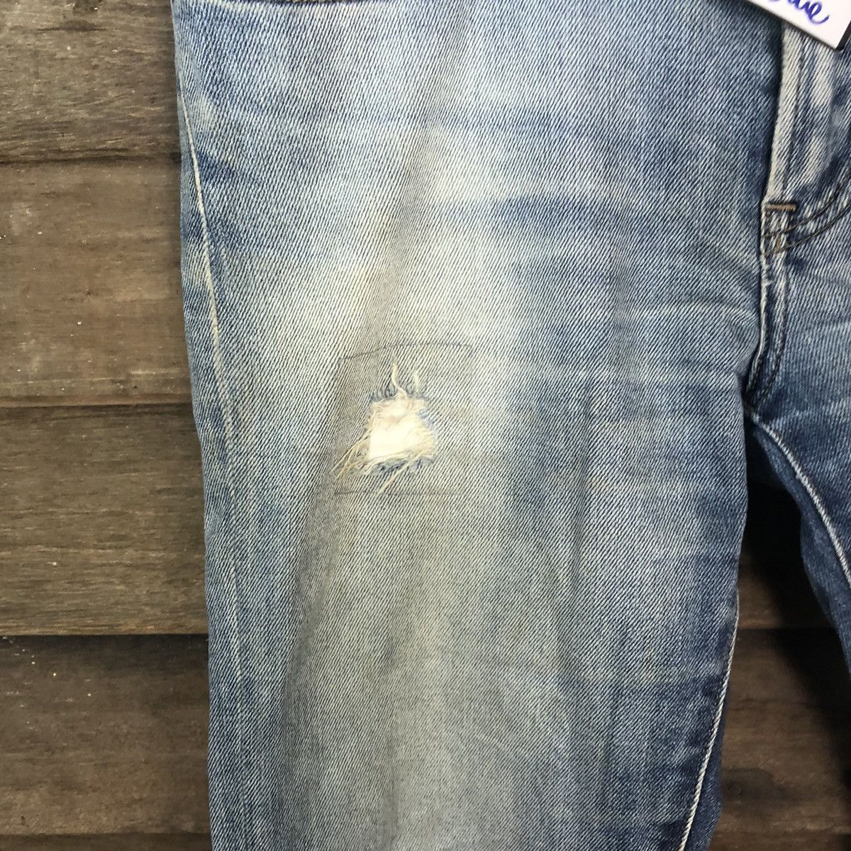 Japanese Brand Uniqlo Jeans distressed vintage Blue Denim Pants #5116 Size US 34 / EU 50 - 8 Thumbnail