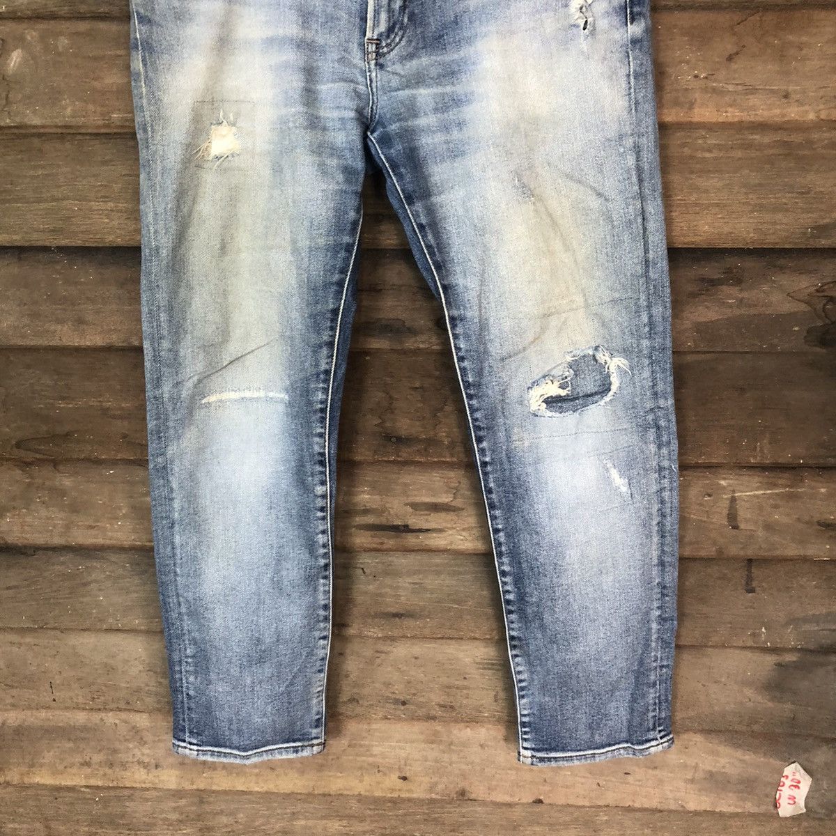 Japanese Brand Uniqlo Jeans distressed vintage Blue Denim Pants #5116 Size US 34 / EU 50 - 3 Thumbnail