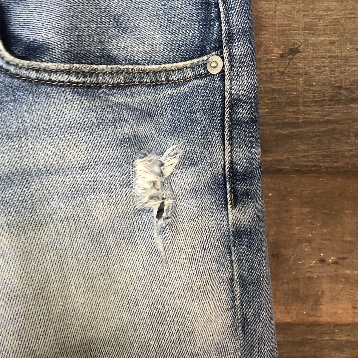 Japanese Brand Uniqlo Jeans distressed vintage Blue Denim Pants #5116 Size US 34 / EU 50 - 11 Thumbnail