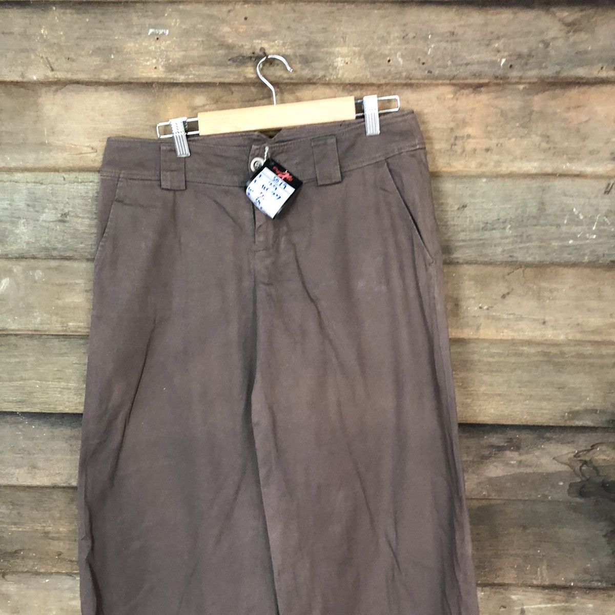 Japanese Brand × Vintage Japan Dark Brown Casual palazo Pants #5079 Size 29" - 2 Thumbnail