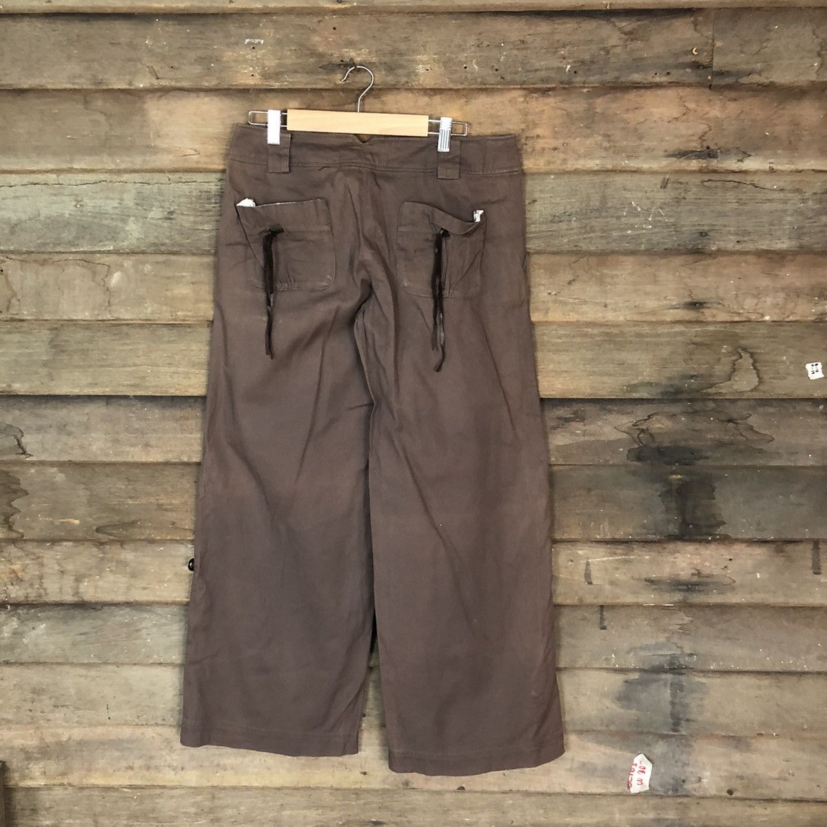 Japanese Brand × Vintage Japan Dark Brown Casual palazo Pants #5079 Size 29" - 9 Thumbnail