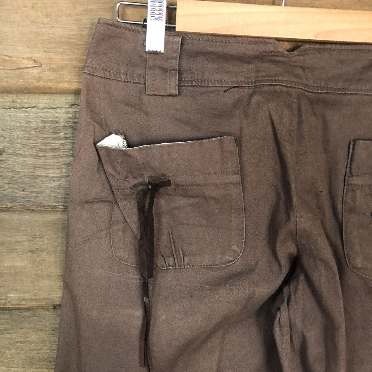 Japanese Brand × Vintage Japan Dark Brown Casual palazo Pants #5079 Size 29" - 12 Thumbnail