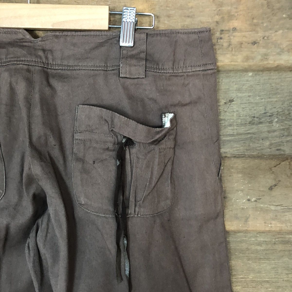 Japanese Brand × Vintage Japan Dark Brown Casual palazo Pants #5079 Size 29" - 13 Thumbnail
