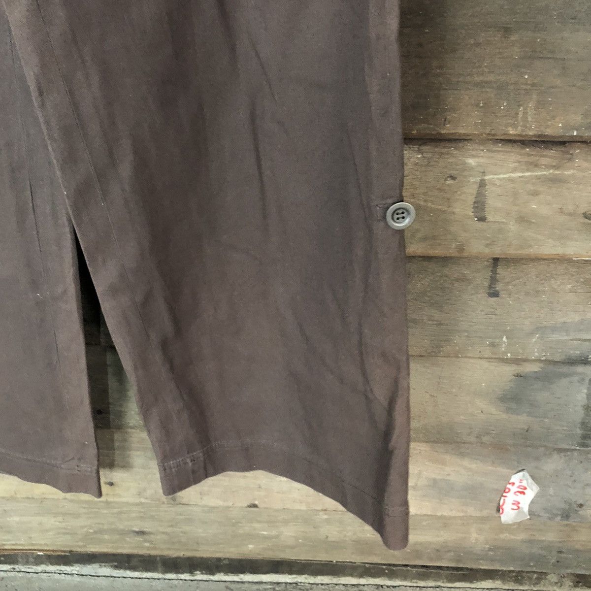 Japanese Brand × Vintage Japan Dark Brown Casual palazo Pants #5079 Size 29" - 7 Thumbnail
