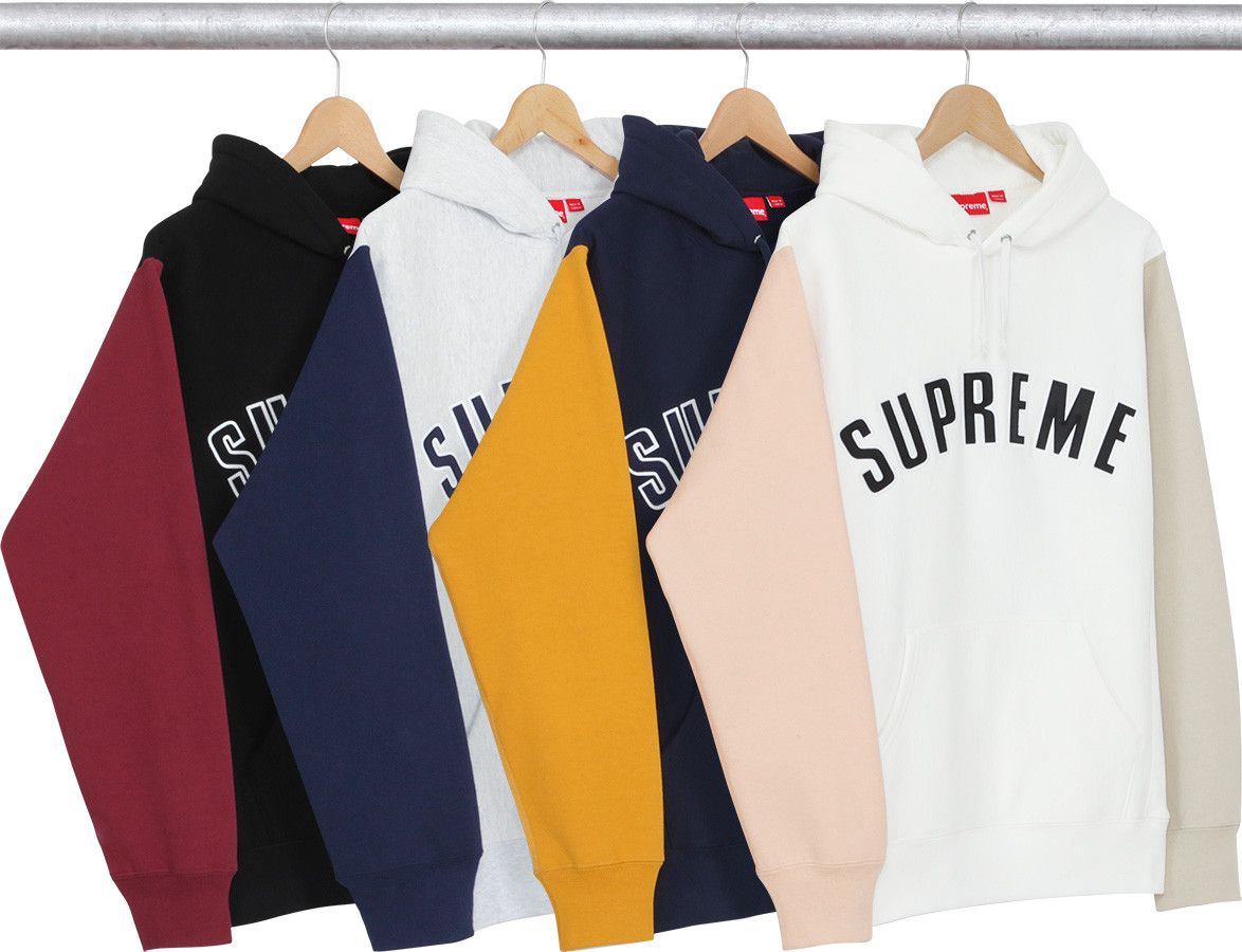 Supreme Color Blocked Arc Logo Hoodie Grailed