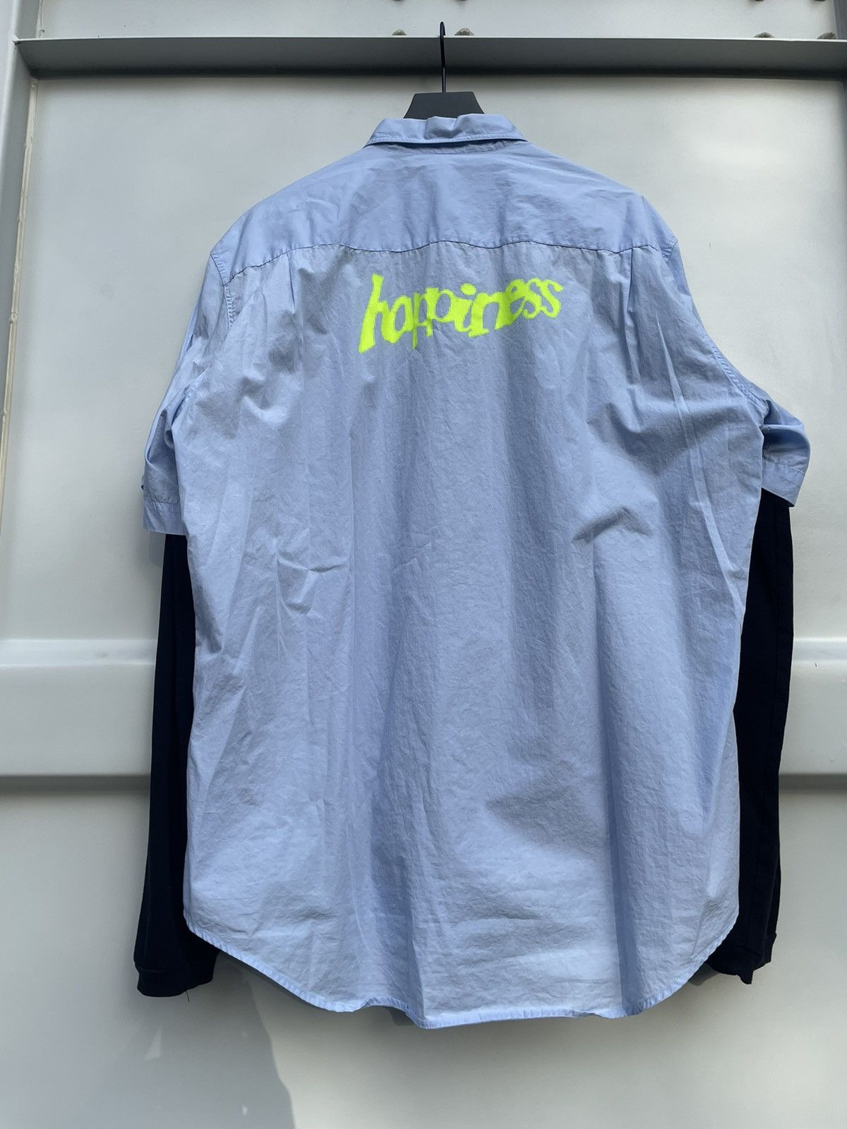 Vetements Double Layered ‘Happiness’ Shirt Size US L / EU 52-54 / 3 - 6 Thumbnail