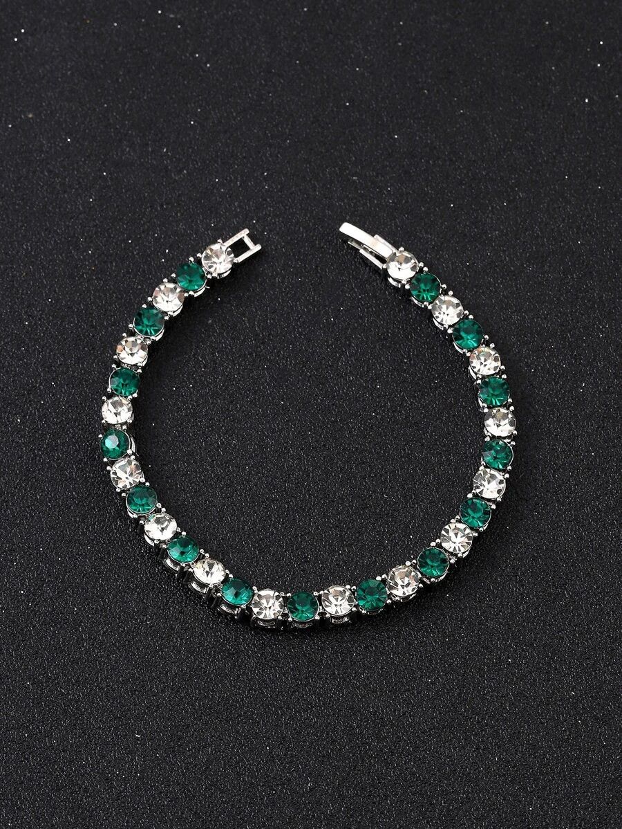 Retro Punk Rock Rhinestone Bracelet