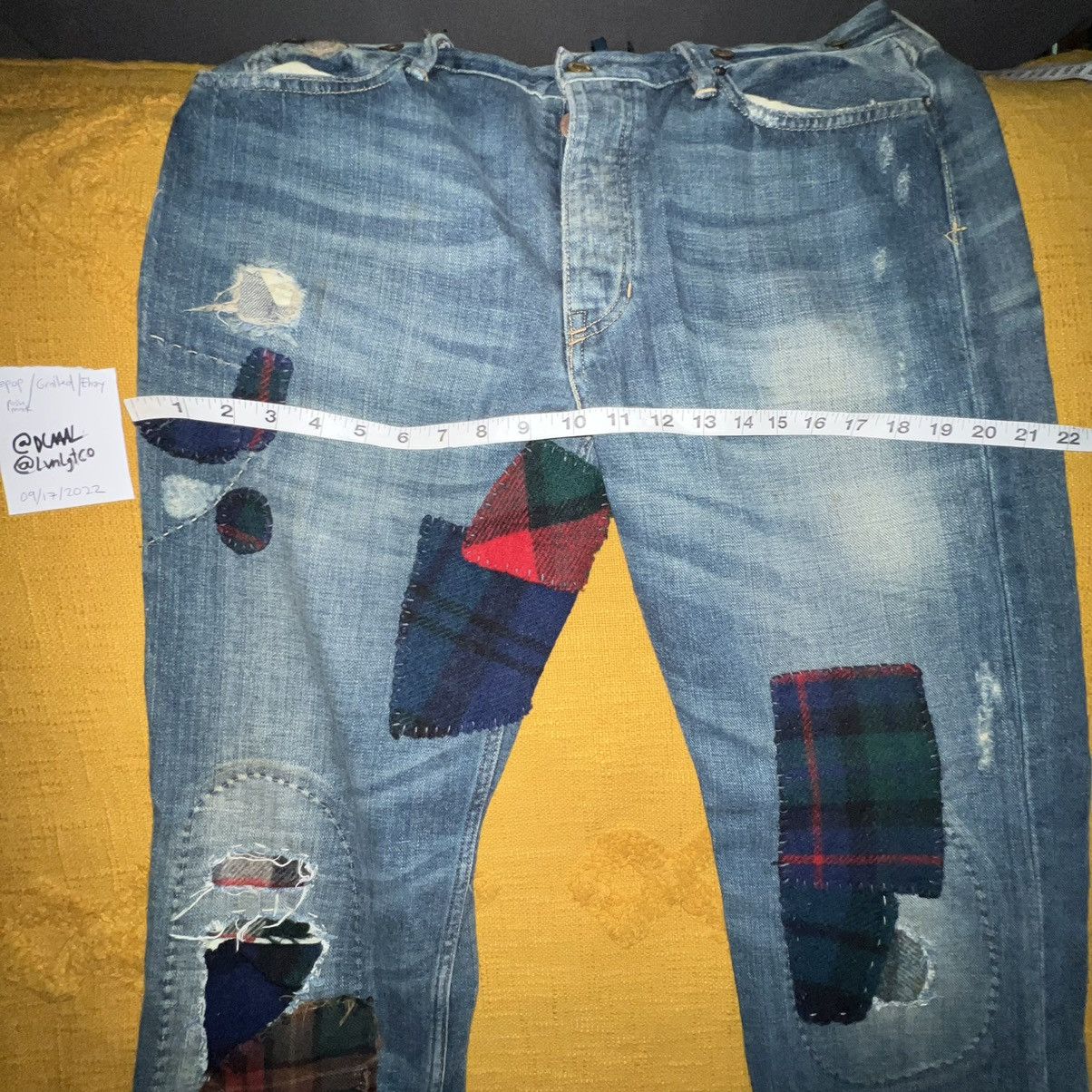 Polo Ralph Lauren Ralph Lauren Patchwork Lumber Jack Flannel Jeans Size 34x34 Size US 34 / EU 50 - 9 Thumbnail