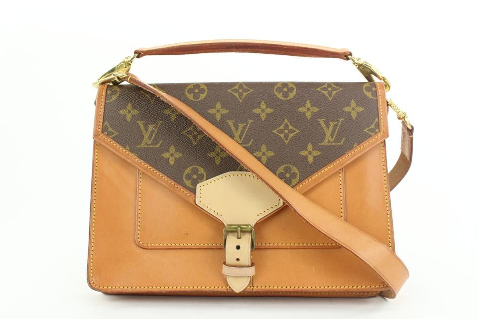 Louis Vuitton Rare Vintage Monogram Sac Biface Flap Bag with Key