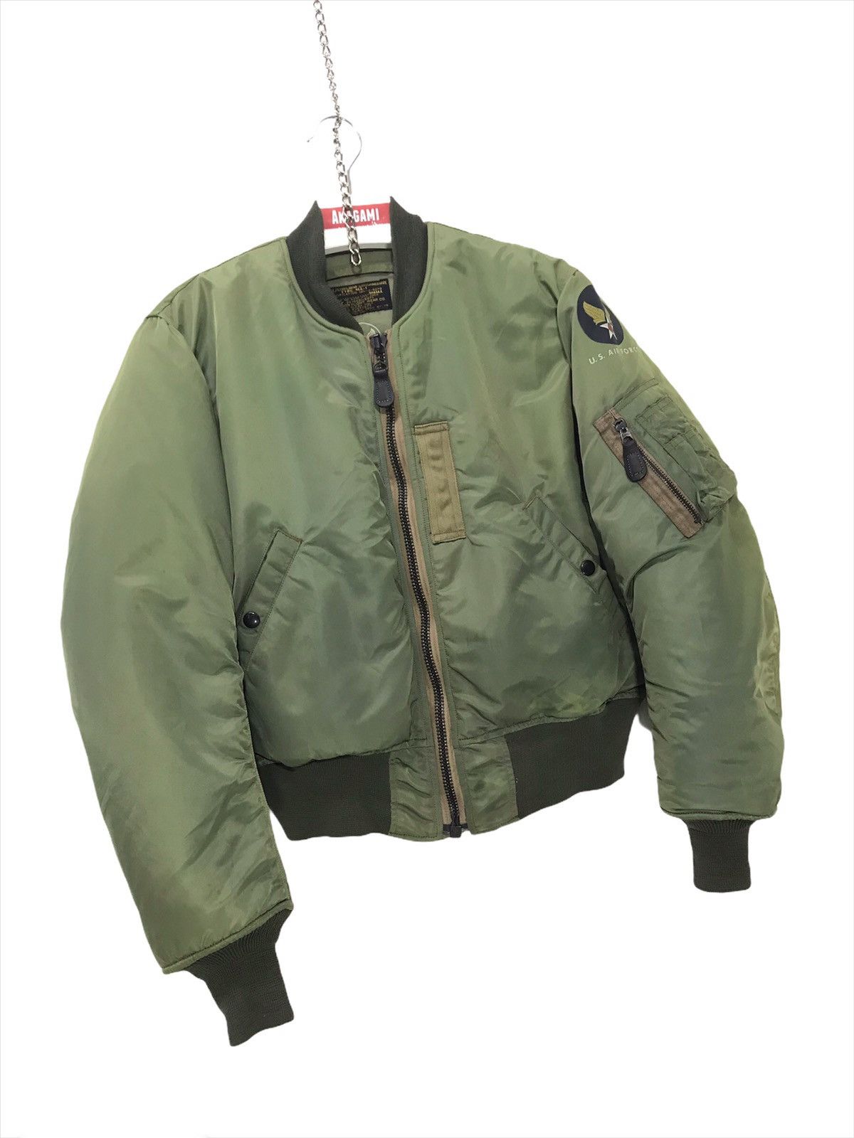 Image of Bomber Jacket x Buzz Ricksons Buzz Rickson’S Ma-1 Jacket Us Air Force in Olive Green (Size Small)