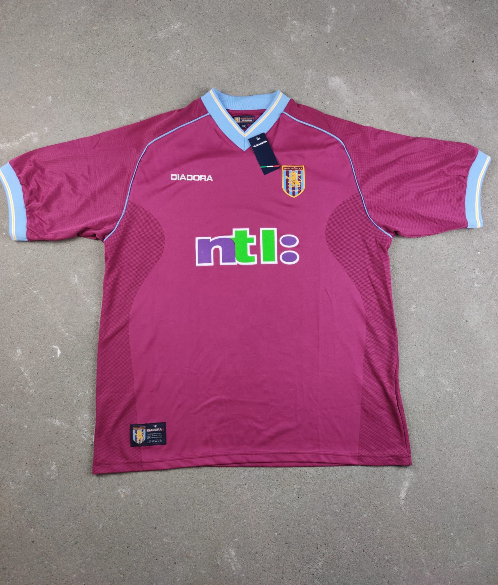 Aston Villa Diadora Home Shirt 2001/02 BNWT