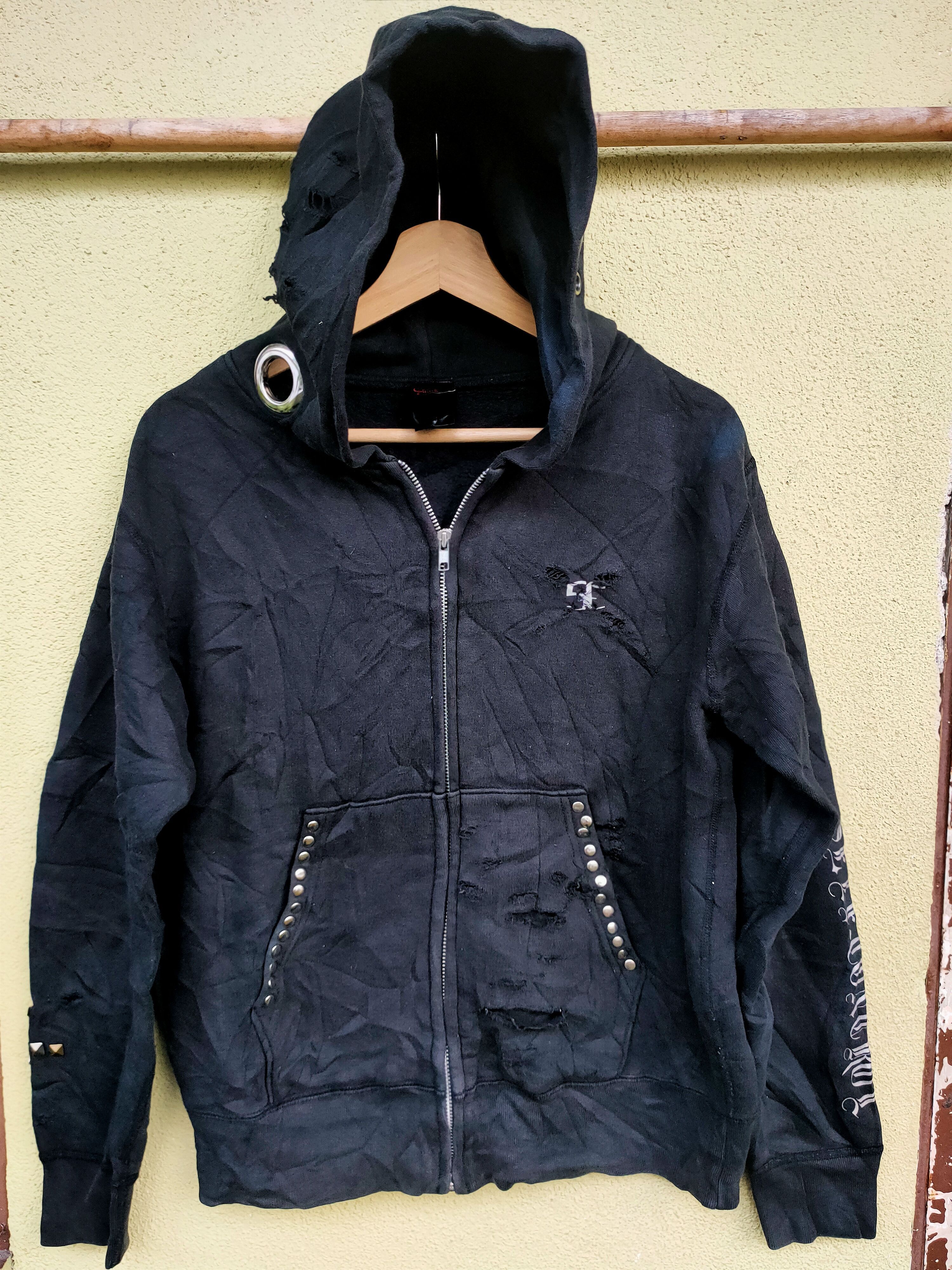 Sweatshirt hoodie vintage distresse punk rock