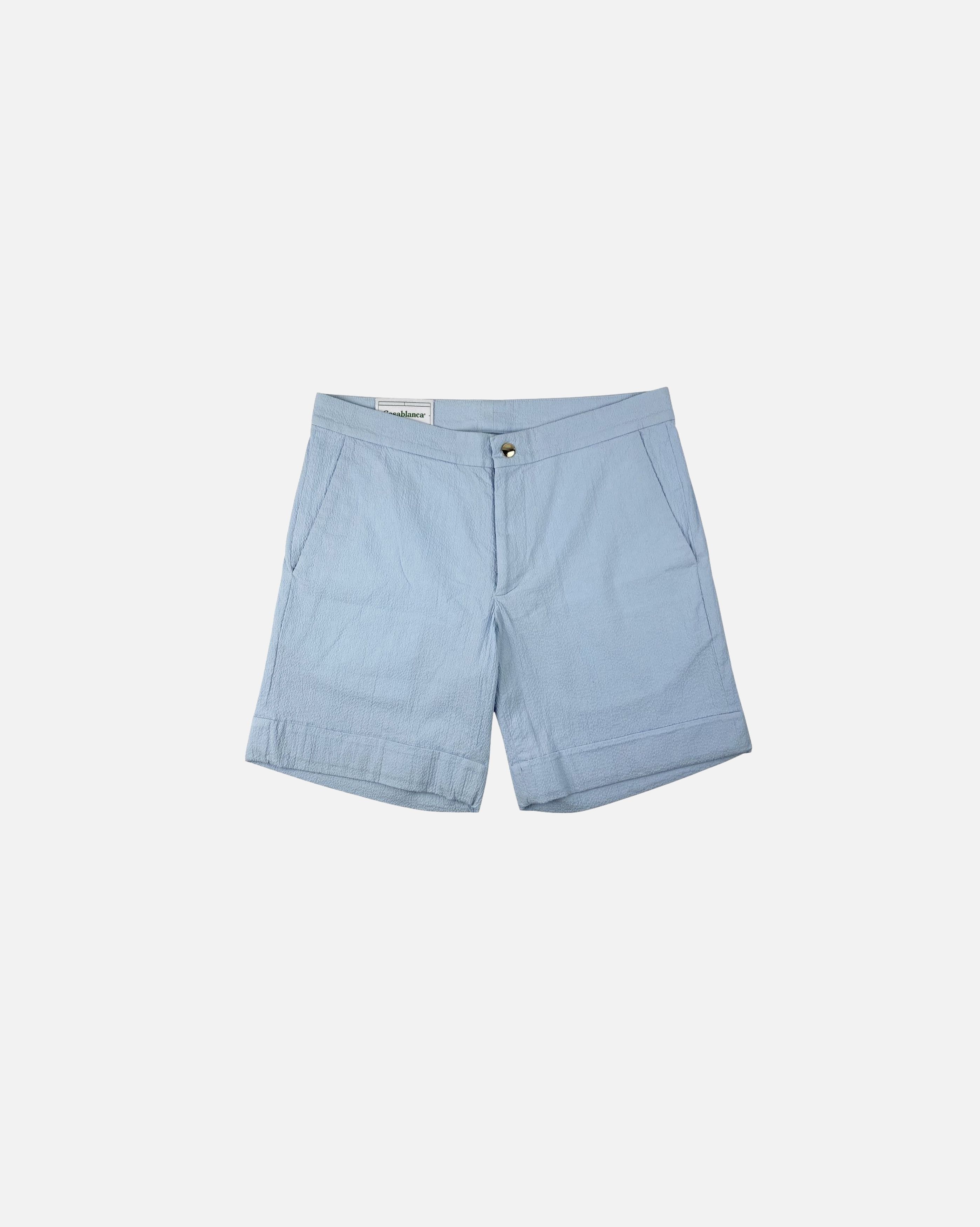 Casablanca Casablanca Light Blue Seersucker Shorts Size US 30 / EU 46 - 1 Thumbnail