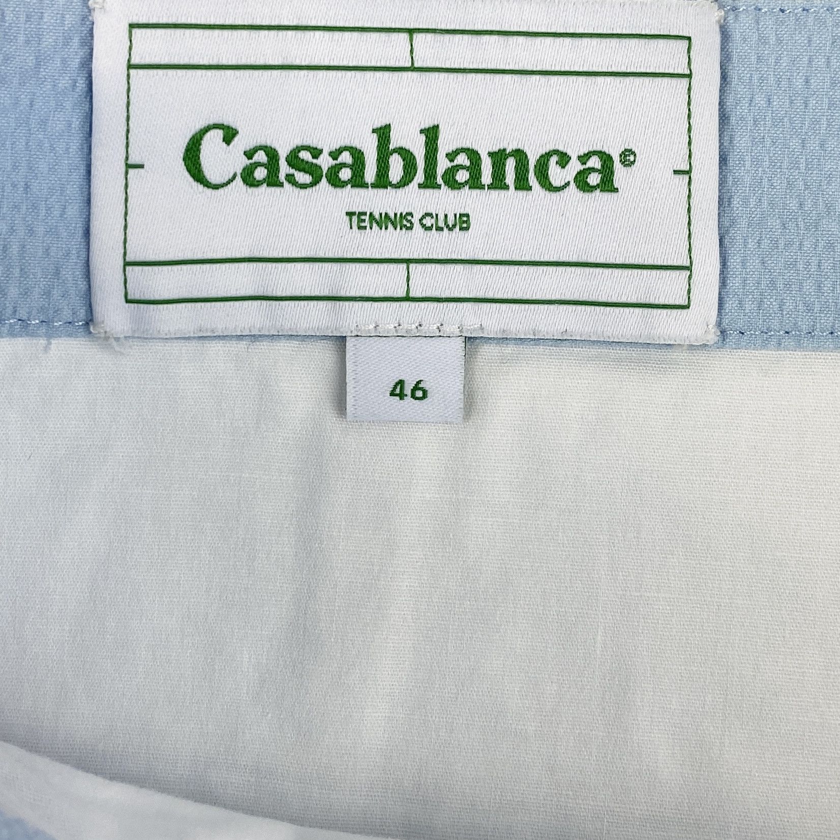 Casablanca Casablanca Light Blue Seersucker Shorts Size US 30 / EU 46 - 4 Thumbnail