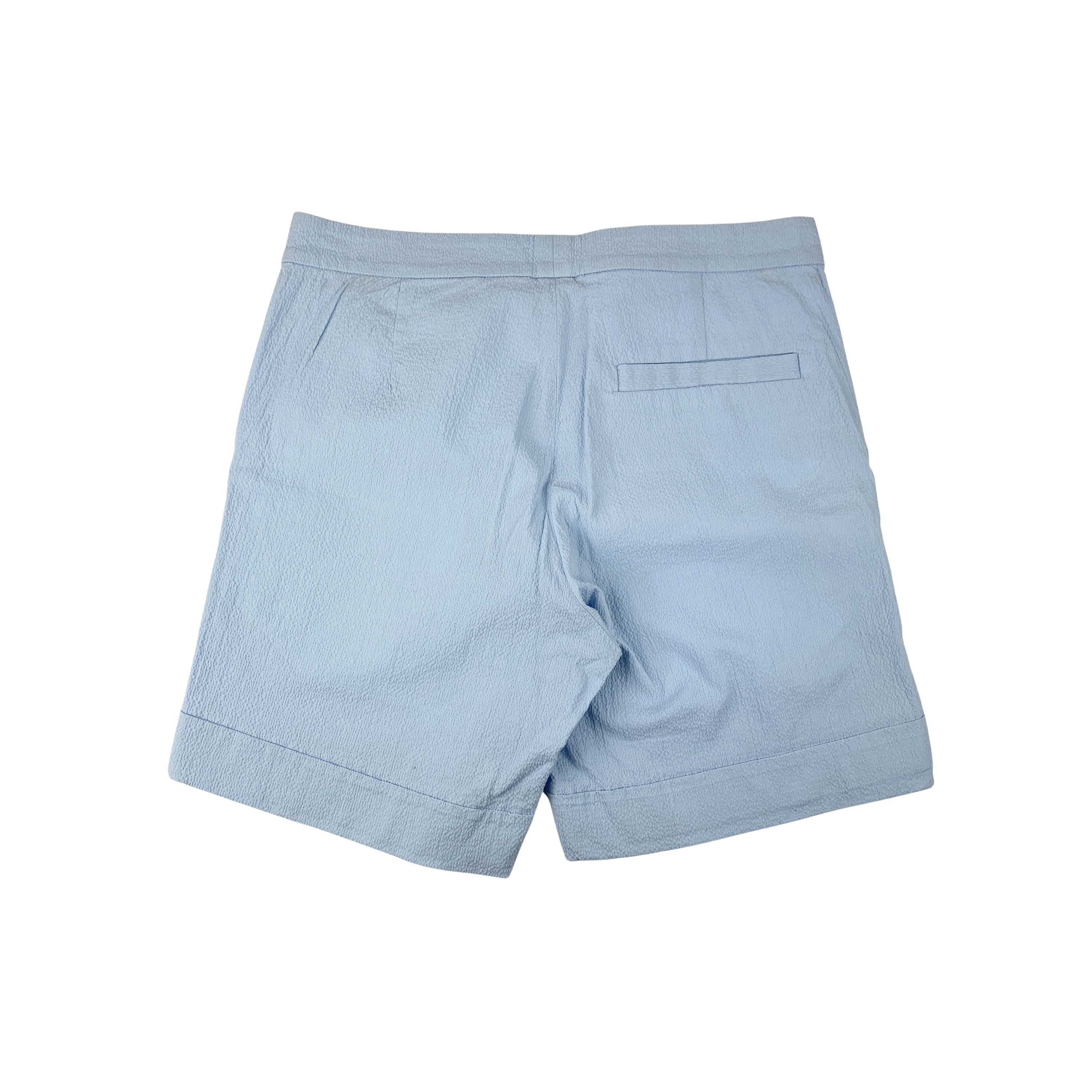 Casablanca Casablanca Light Blue Seersucker Shorts Size US 30 / EU 46 - 3 Thumbnail