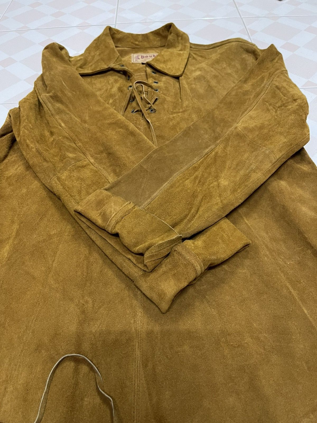 Genuine Leather × Japanese Brand × Leather Very rare COW SKIN LEATHER WEAR size L Size US L / EU 52-54 / 3 - 6 Thumbnail
