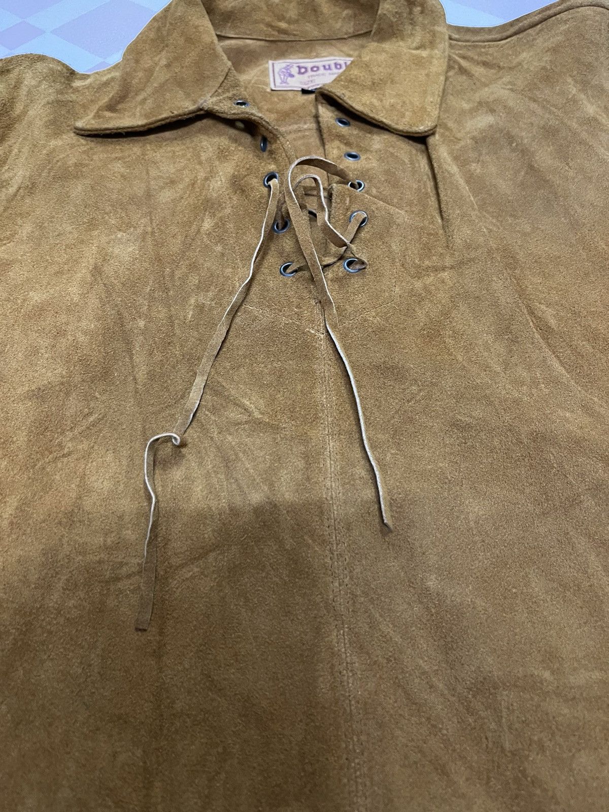 Genuine Leather × Japanese Brand × Leather Very rare COW SKIN LEATHER WEAR size L Size US L / EU 52-54 / 3 - 4 Thumbnail