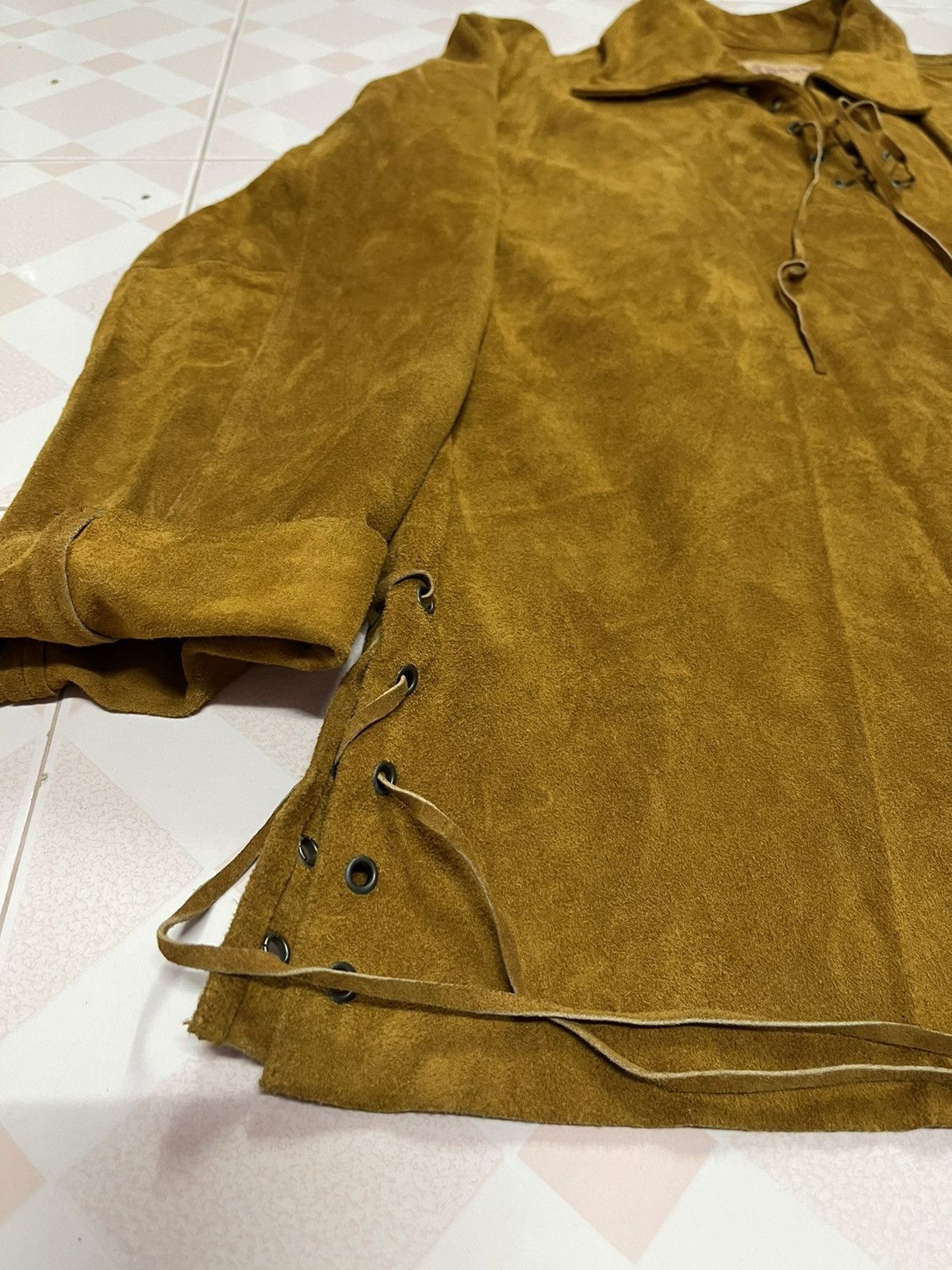 Genuine Leather × Japanese Brand × Leather Very rare COW SKIN LEATHER WEAR size L Size US L / EU 52-54 / 3 - 3 Thumbnail