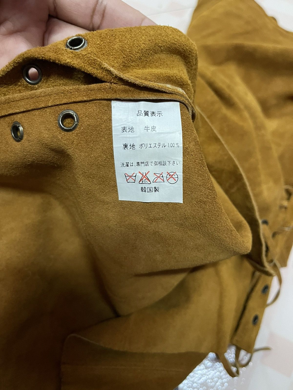 Genuine Leather × Japanese Brand × Leather Very rare COW SKIN LEATHER WEAR size L Size US L / EU 52-54 / 3 - 10 Thumbnail