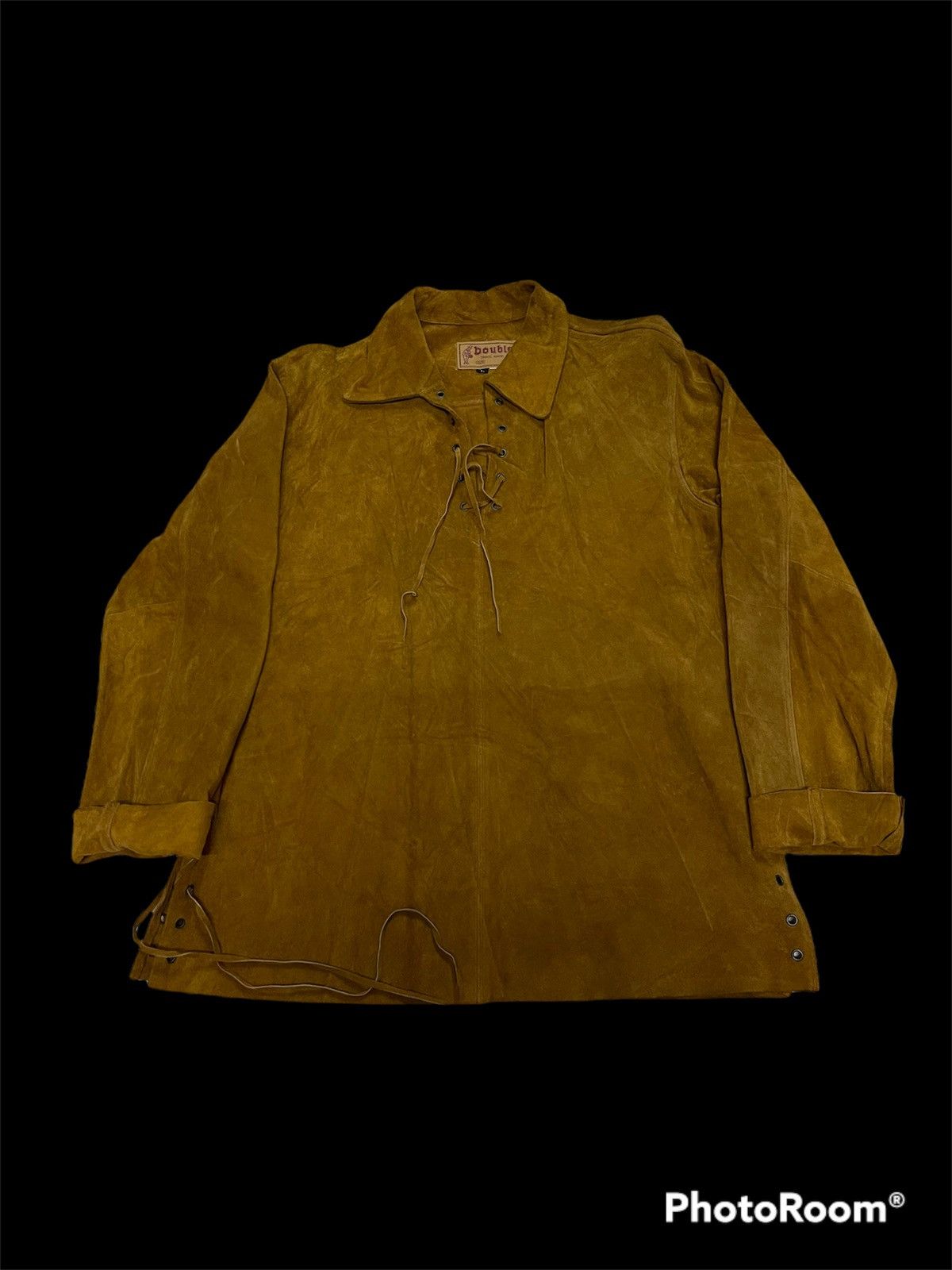 Genuine Leather × Japanese Brand × Leather Very rare COW SKIN LEATHER WEAR size L Size US L / EU 52-54 / 3 - 1 Thumbnail