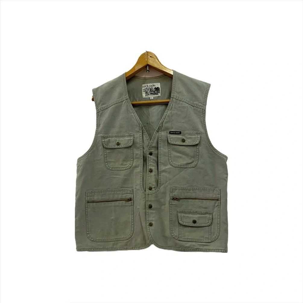 Japanese Brand × Vintage RUCK DAM MULTI POCKET HERRINGBONE VEST Size US M / EU 48-50 / 2 - 2 Thumbnail