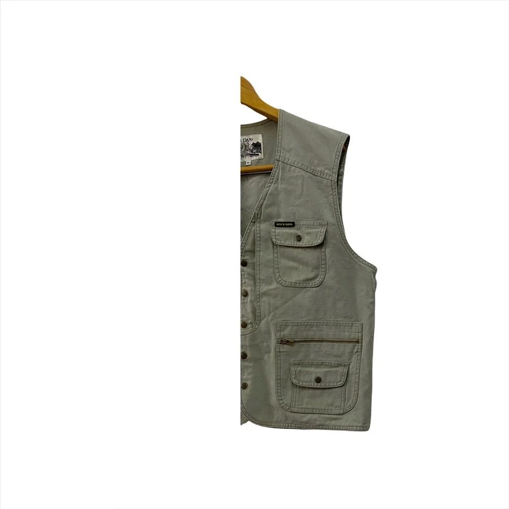 Japanese Brand × Vintage RUCK DAM MULTI POCKET HERRINGBONE VEST Size US M / EU 48-50 / 2 - 5 Thumbnail