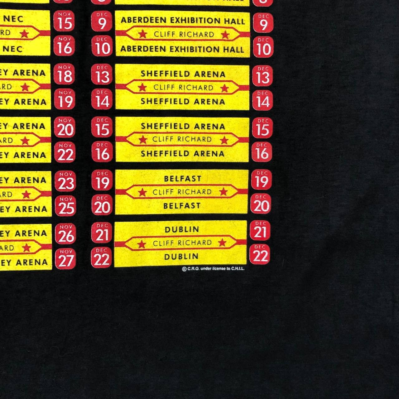 Band Tees Vintage 1994 Cliff Richard The Hit List Tour T Shirt Black M Size US M / EU 48-50 / 2 - 5 Thumbnail