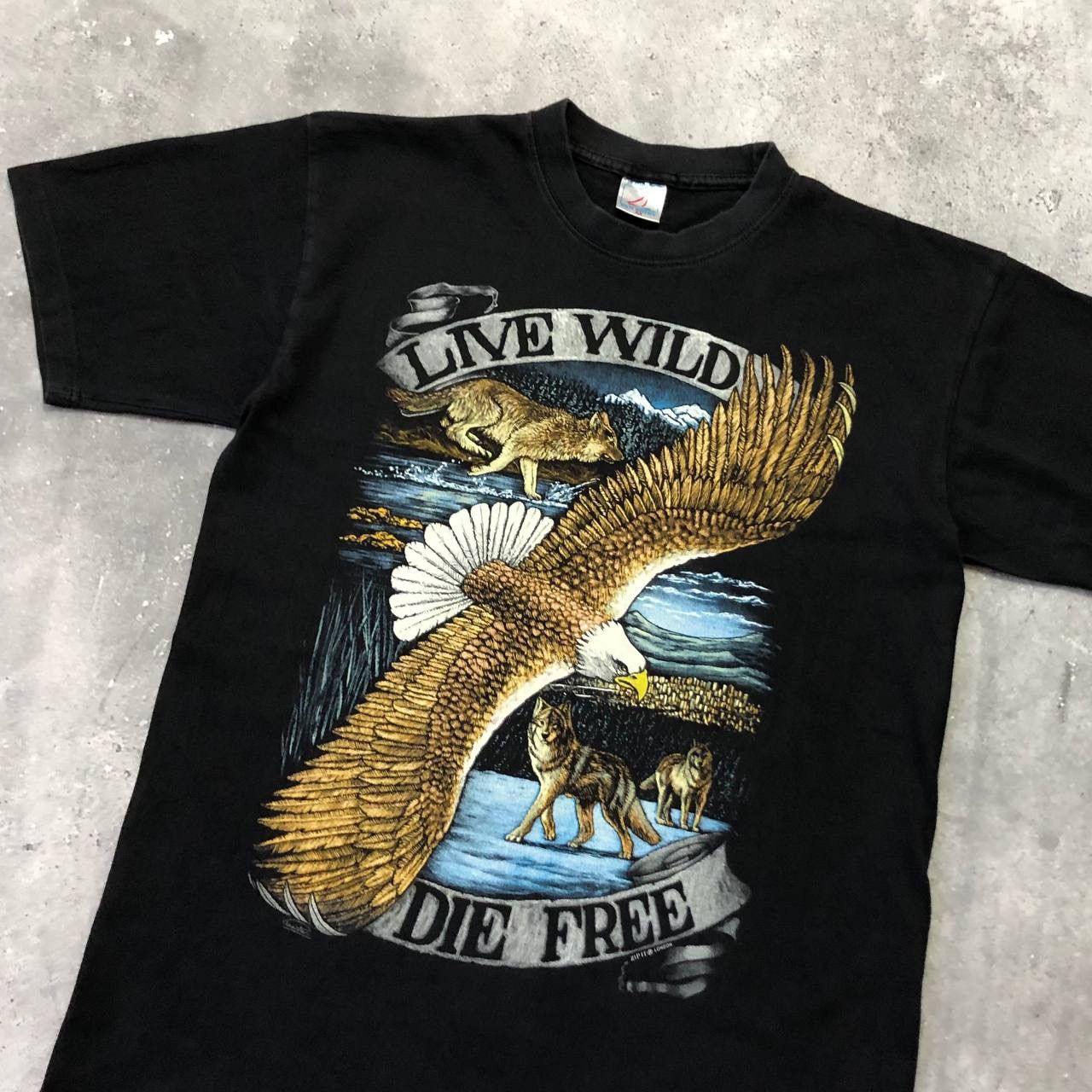 Vintage Vintage Zip It London Live Wild Die Free T Shirt Size US M / EU 48-50 / 2 - 4 Thumbnail