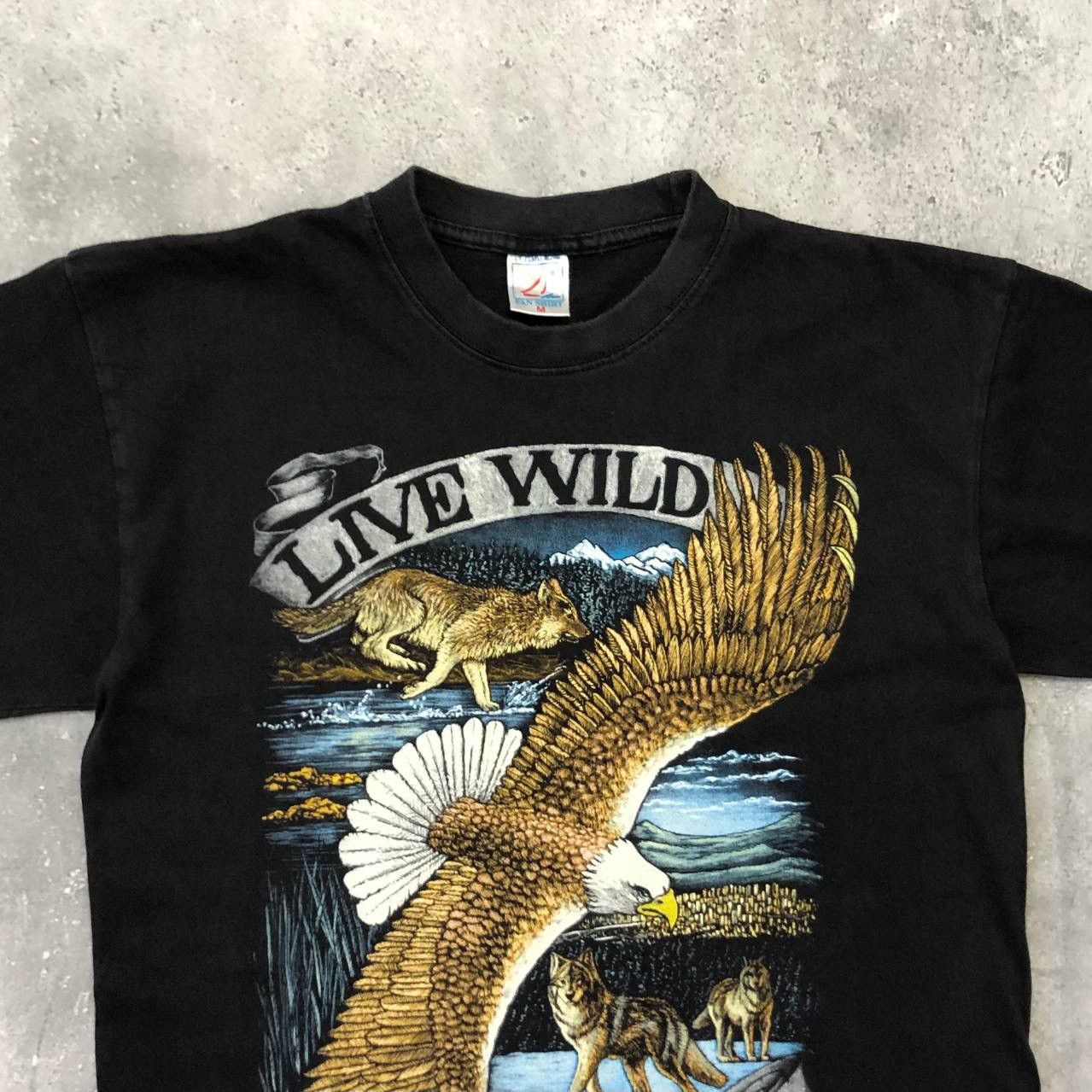 Vintage Vintage Zip It London Live Wild Die Free T Shirt Size US M / EU 48-50 / 2 - 2 Thumbnail