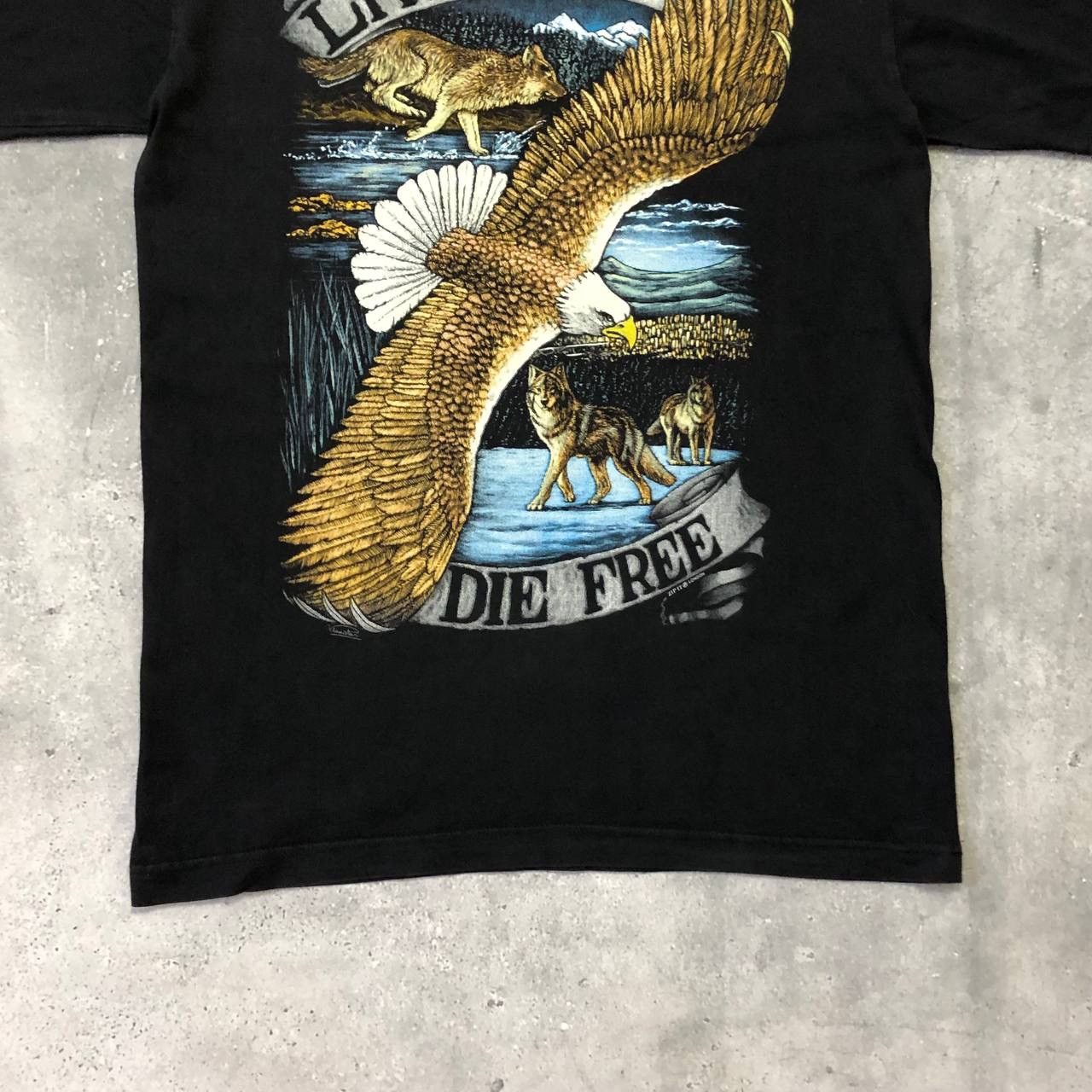 Vintage Vintage Zip It London Live Wild Die Free T Shirt Size US M / EU 48-50 / 2 - 9 Thumbnail