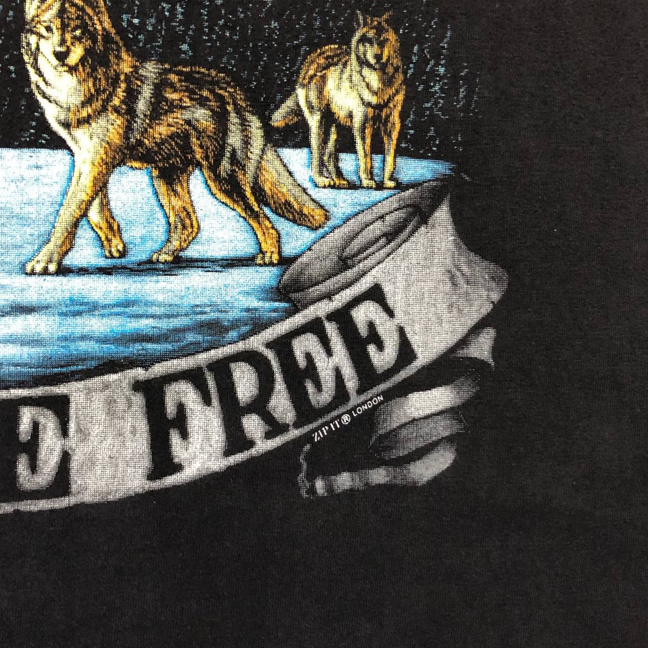 Vintage Vintage Zip It London Live Wild Die Free T Shirt Size US M / EU 48-50 / 2 - 6 Thumbnail