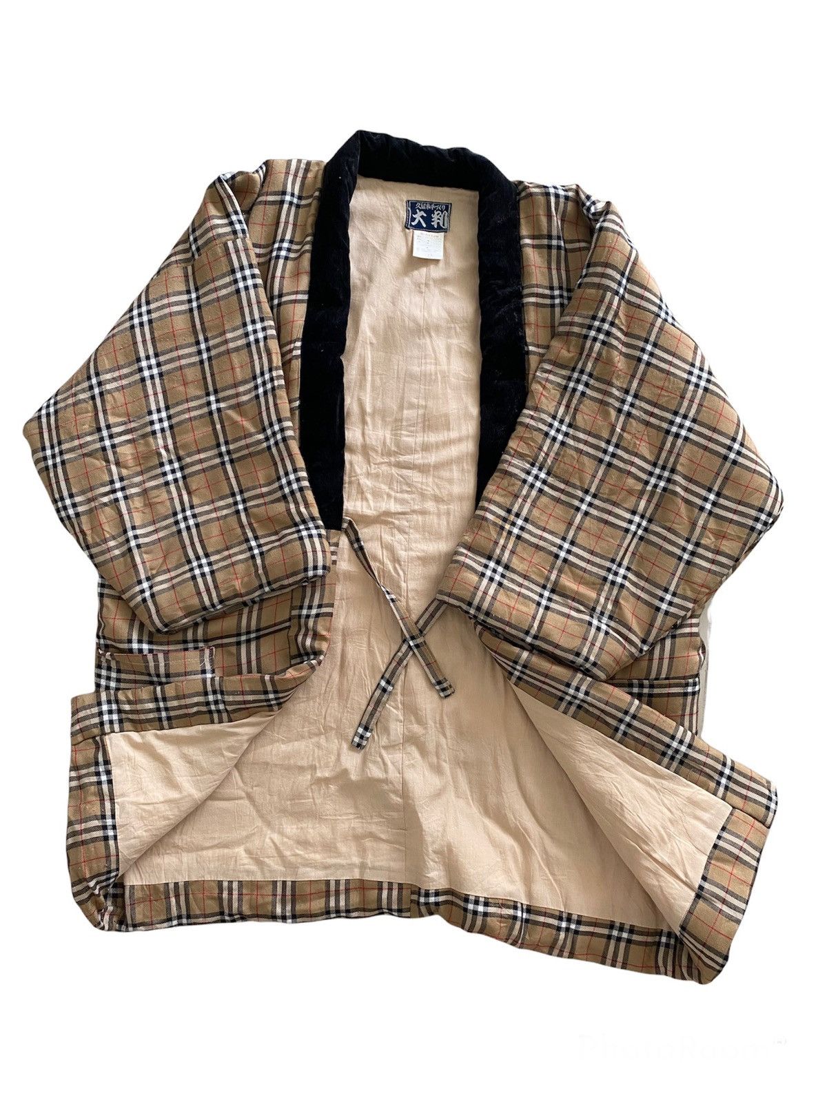 Burberry × Japanese Brand × Vintage 🇯🇵Japan kimono Hanten Burberry style nice designer Size US XL / EU 56 / 4 - 5 Thumbnail