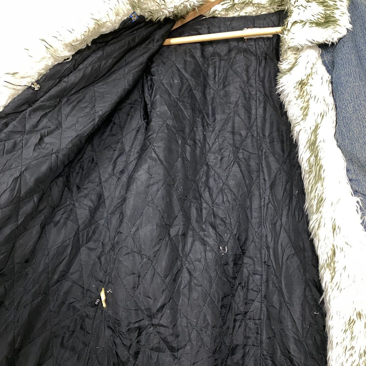 Japanese Brand Andor Fasion Fur Denim Jacket Size US M / EU 48-50 / 2 - 8 Thumbnail