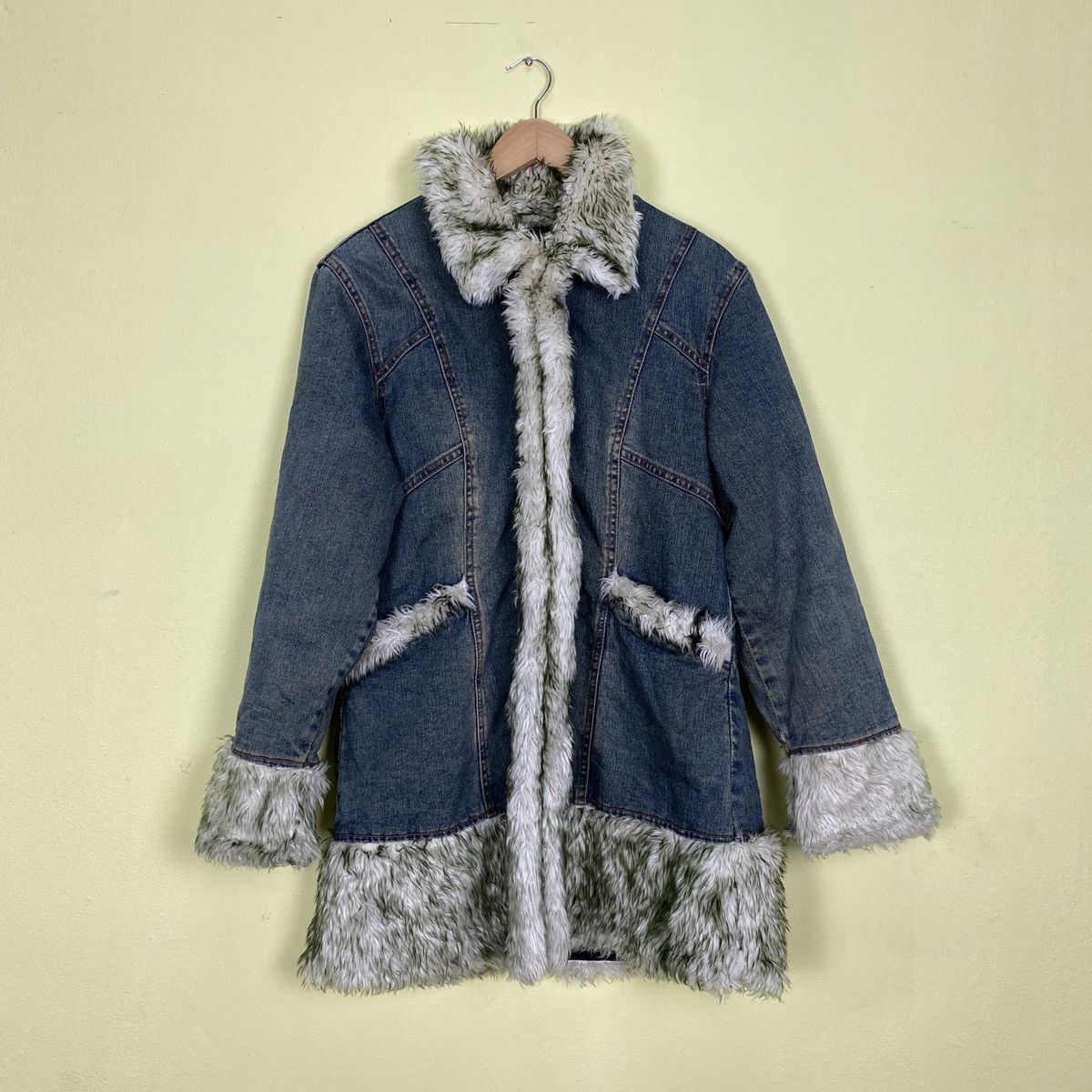 Japanese Brand Andor Fasion Fur Denim Jacket Size US M / EU 48-50 / 2 - 1 Thumbnail