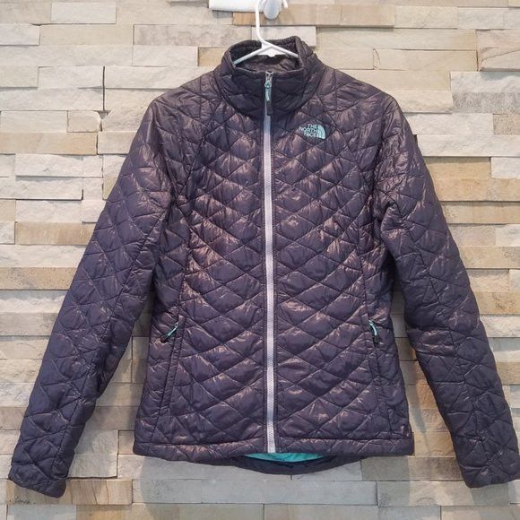 North Face Womens XS Thermoball Puffer Jacket Coat Purple