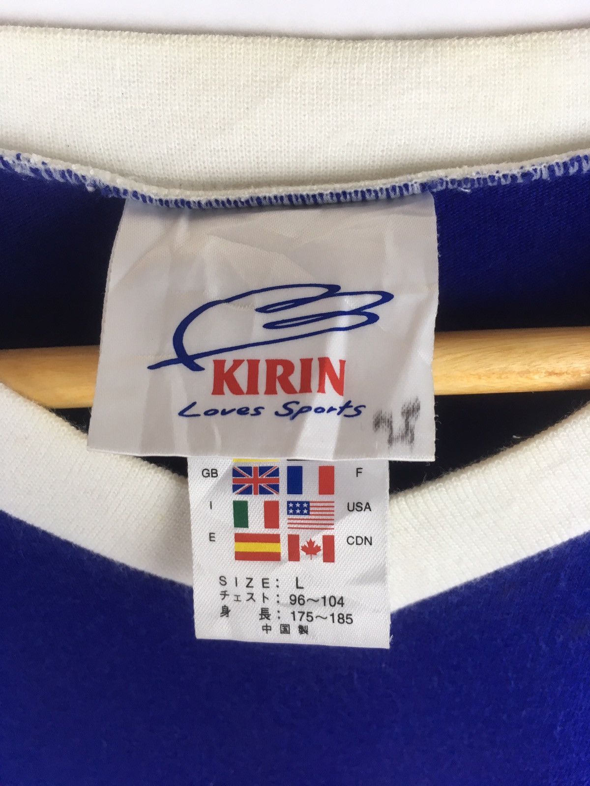 Adidas × Vintage Vintage 1998 Adidas Kirin Japan Large Size Blue Colour Tee Size US L / EU 52-54 / 3 - 5 Thumbnail