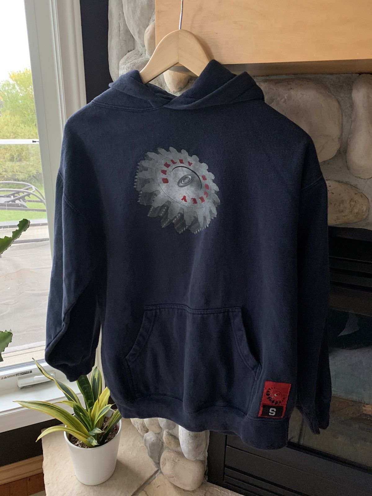 image of Oakley Vintage Gear Hoodie in Navy, Men's (Size Small)