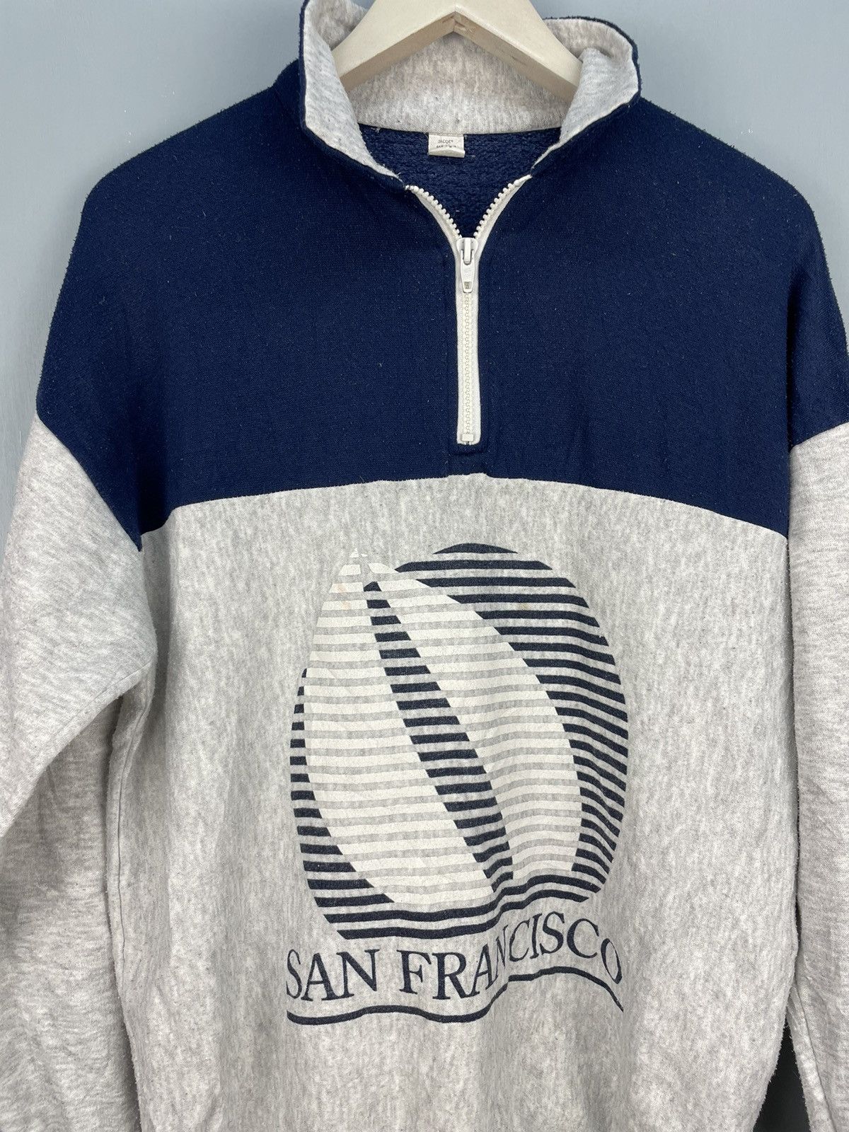 Vintage Vintage 80s San Francisco half zip sweatshirt Size US M / EU 48-50 / 2 - 3 Thumbnail