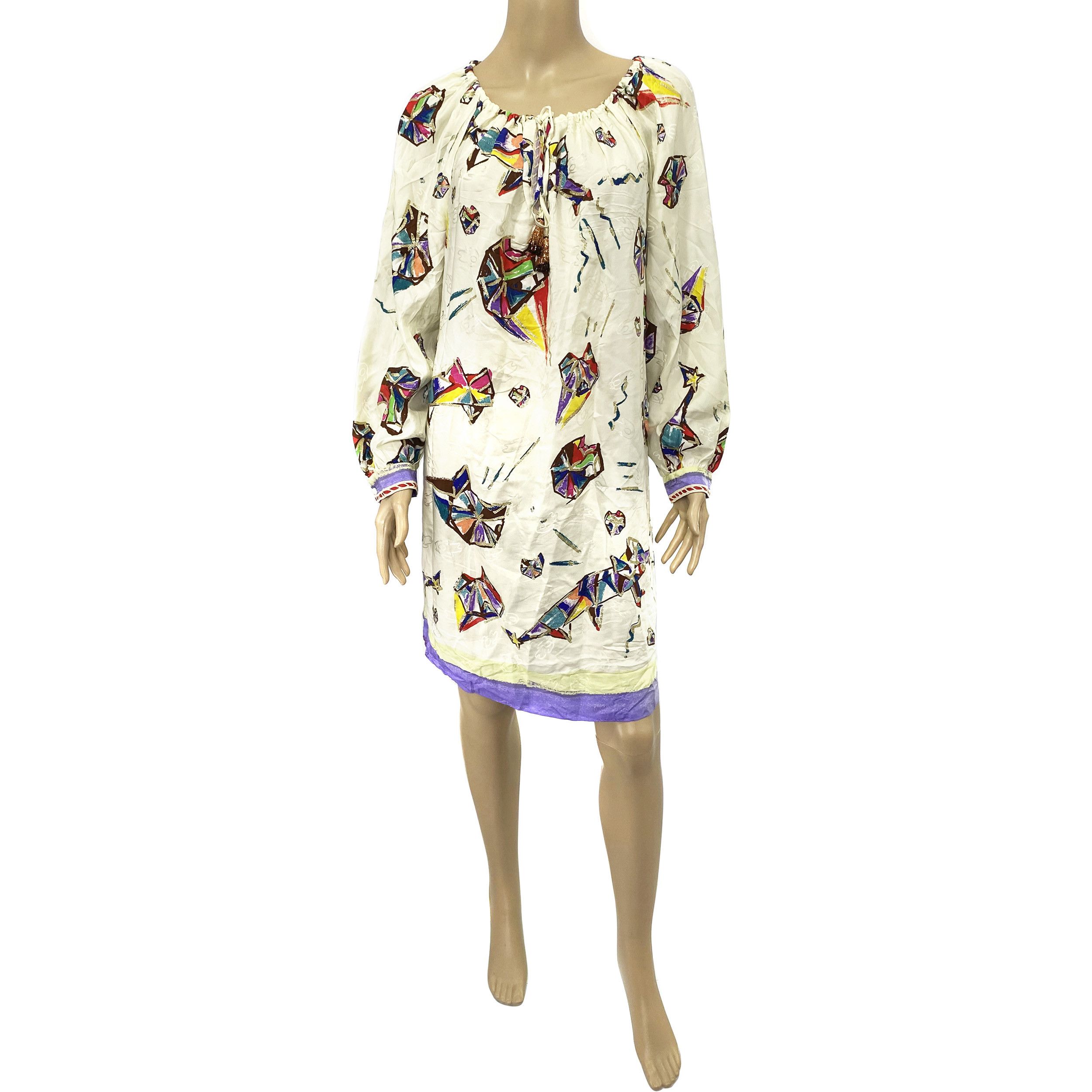 Tsumori Chisato Ivory Multicolor Printed Dress