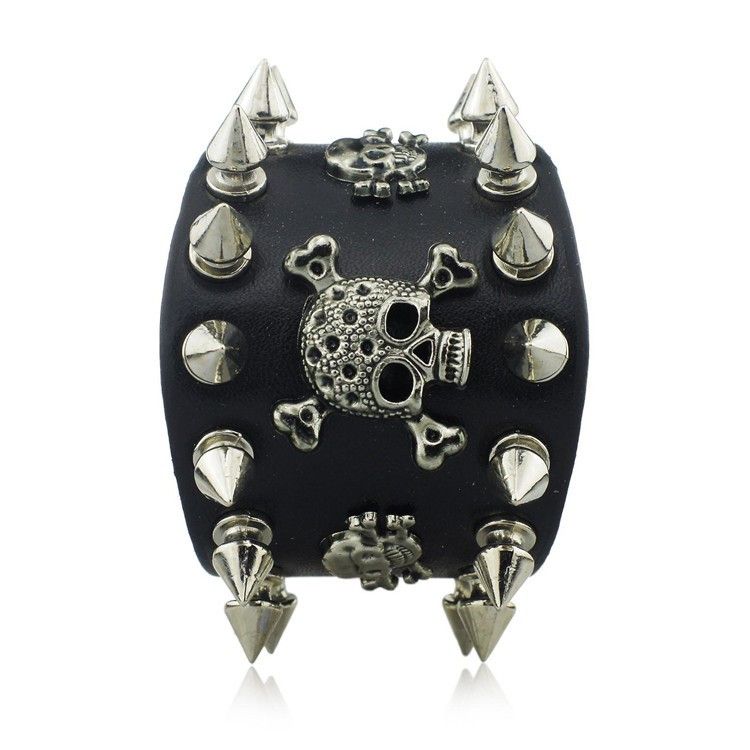 Jewelry Spikes Rivet Skeleton Bracelets Bangles Size ONE SIZE - 2 Thumbnail