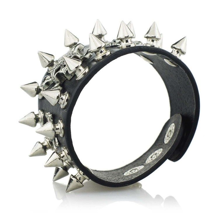Jewelry Spikes Rivet Skeleton Bracelets Bangles Size ONE SIZE - 3 Thumbnail