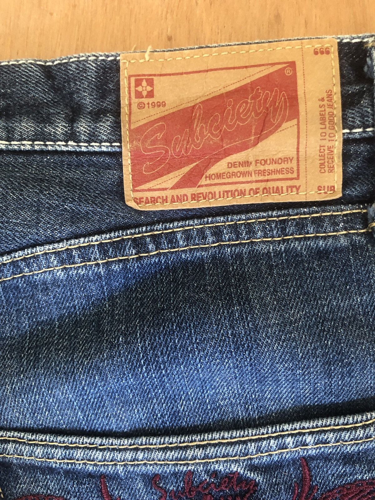 Japanese Brand Subciety Selvedge Denim Jeans Size US 30 / EU 46 - 13 Thumbnail