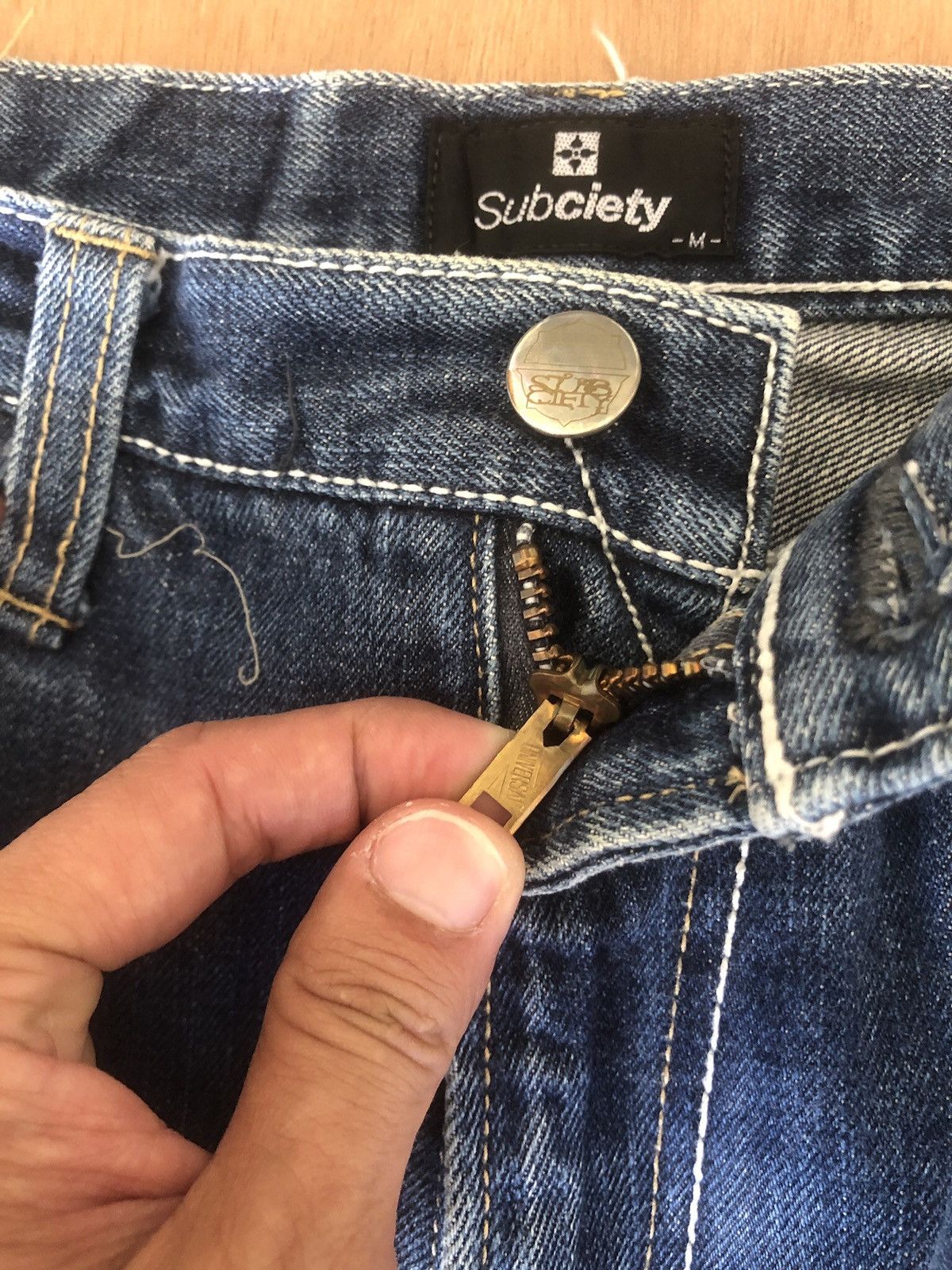 Japanese Brand Subciety Selvedge Denim Jeans Size US 30 / EU 46 - 6 Thumbnail